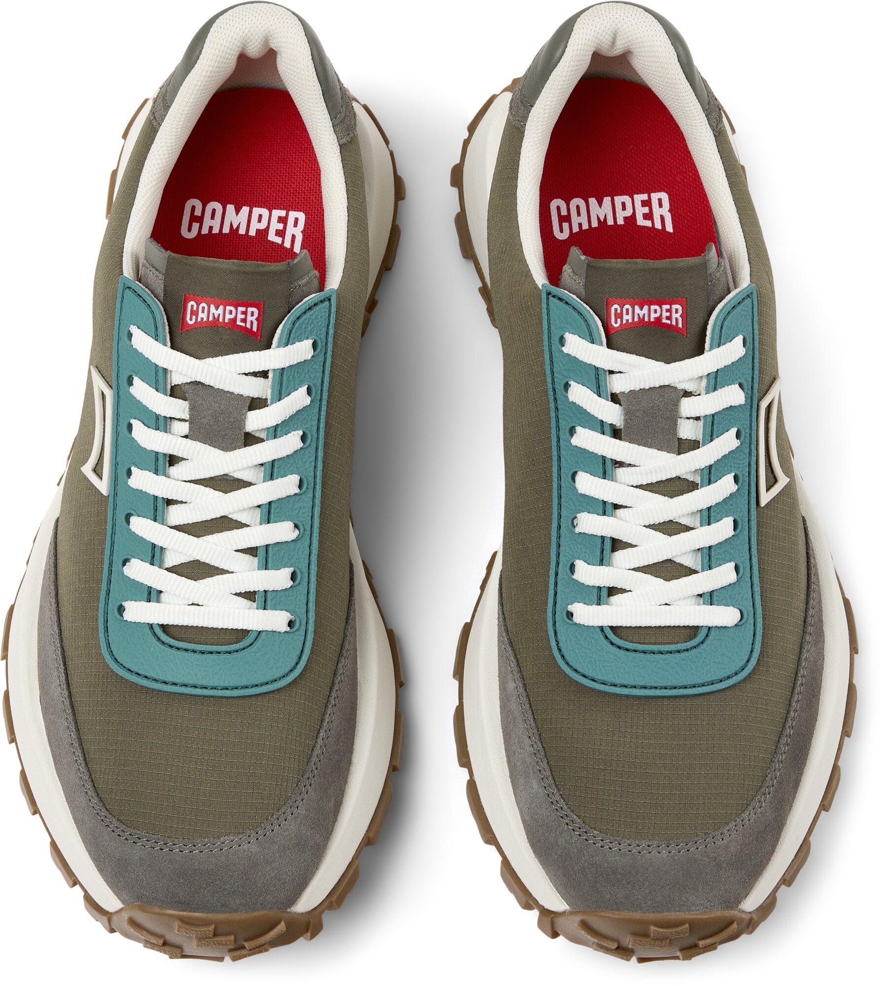 CAMPER Zapatillas deportivas bajas 'Drift Trail' azul cian / color barro / oliva – imagen 2