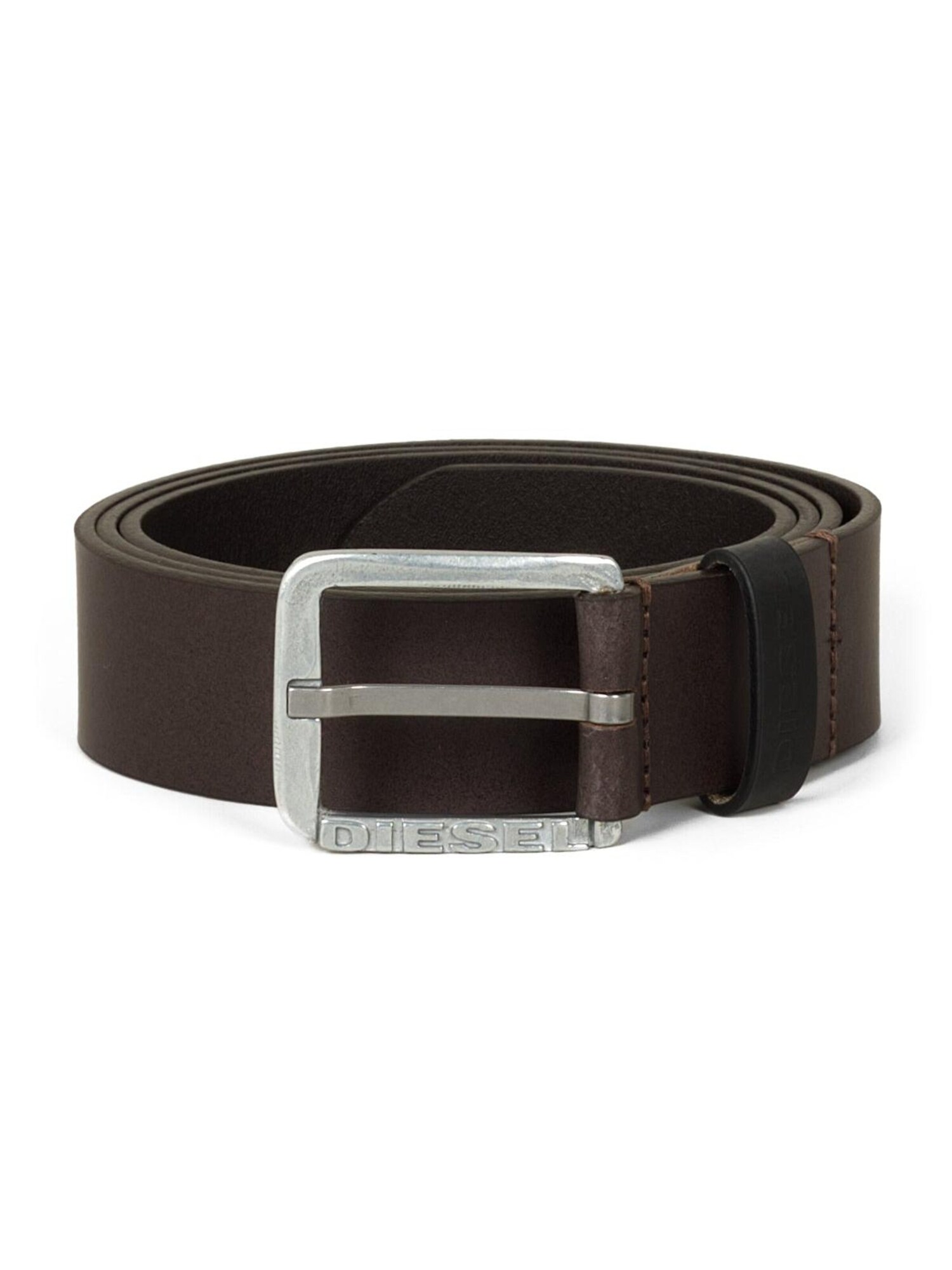 DIESEL Curea LOGO B-BASIC LEATHER BELT maro