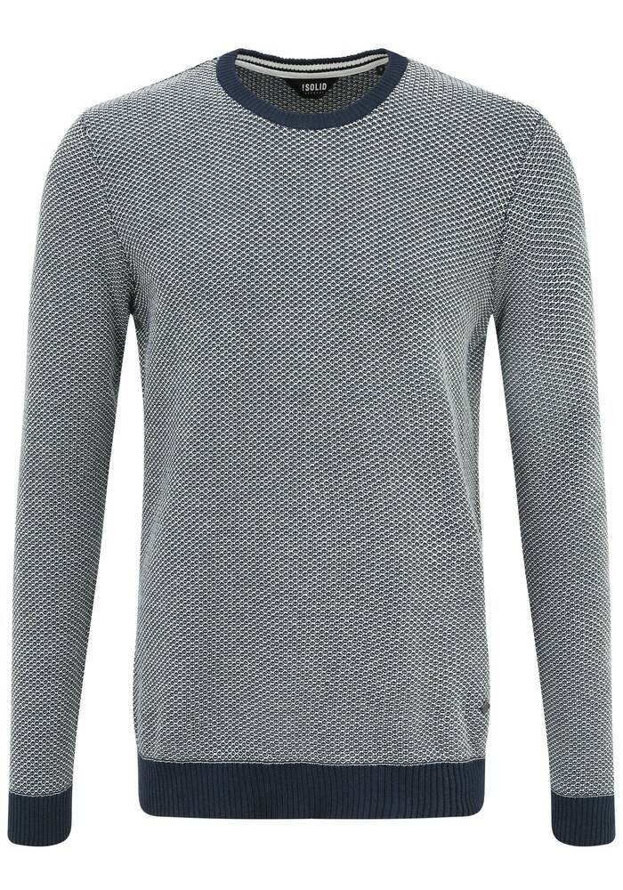 !Solid Pullover 'Dumon' Herren Größe L blau / weiß
