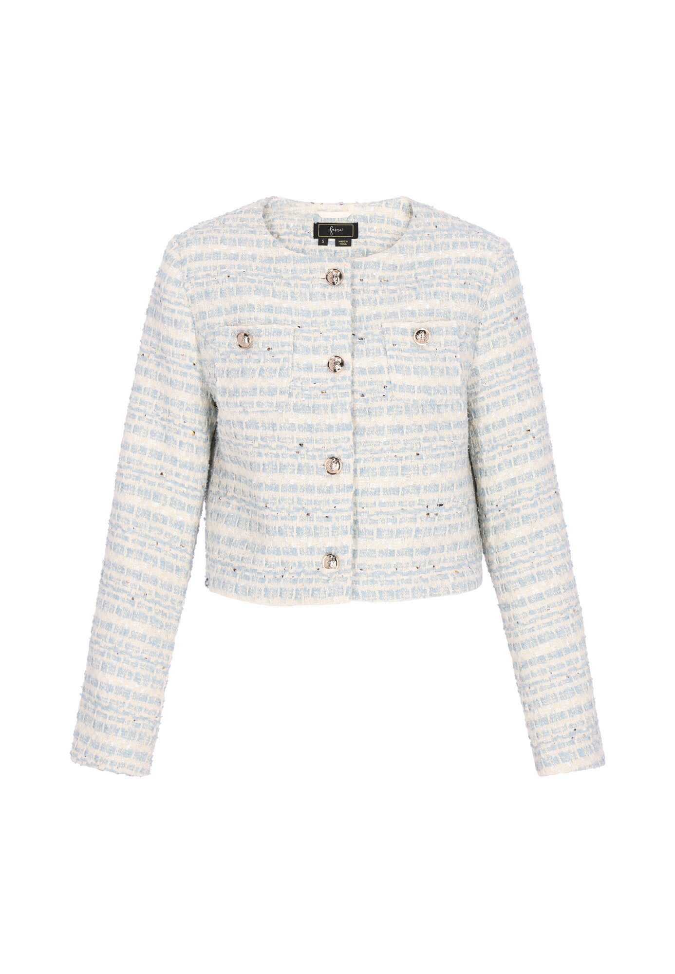 faina Blazer  turquesa / blanco