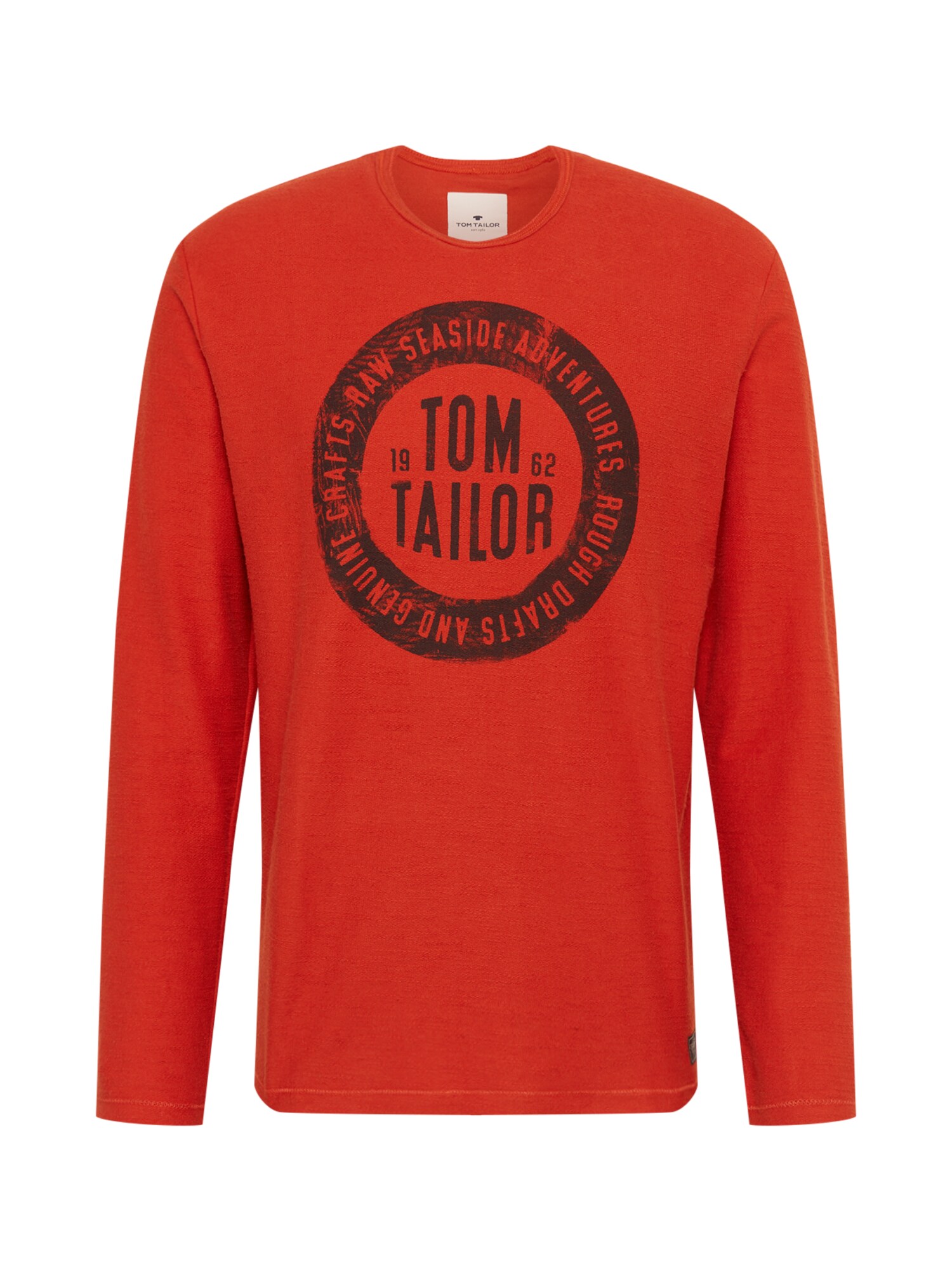 TOM TAILOR Marškinėliai  tamsiai oranžinė / nakties mėlyna