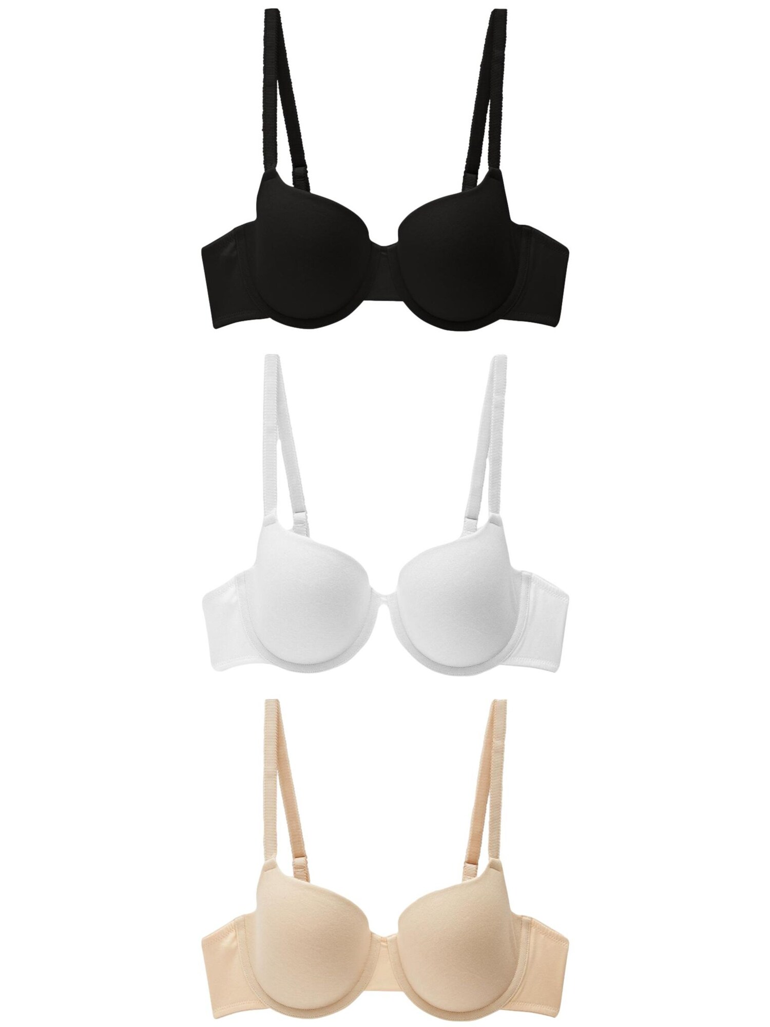 Next Sutien  bej / negru / alb