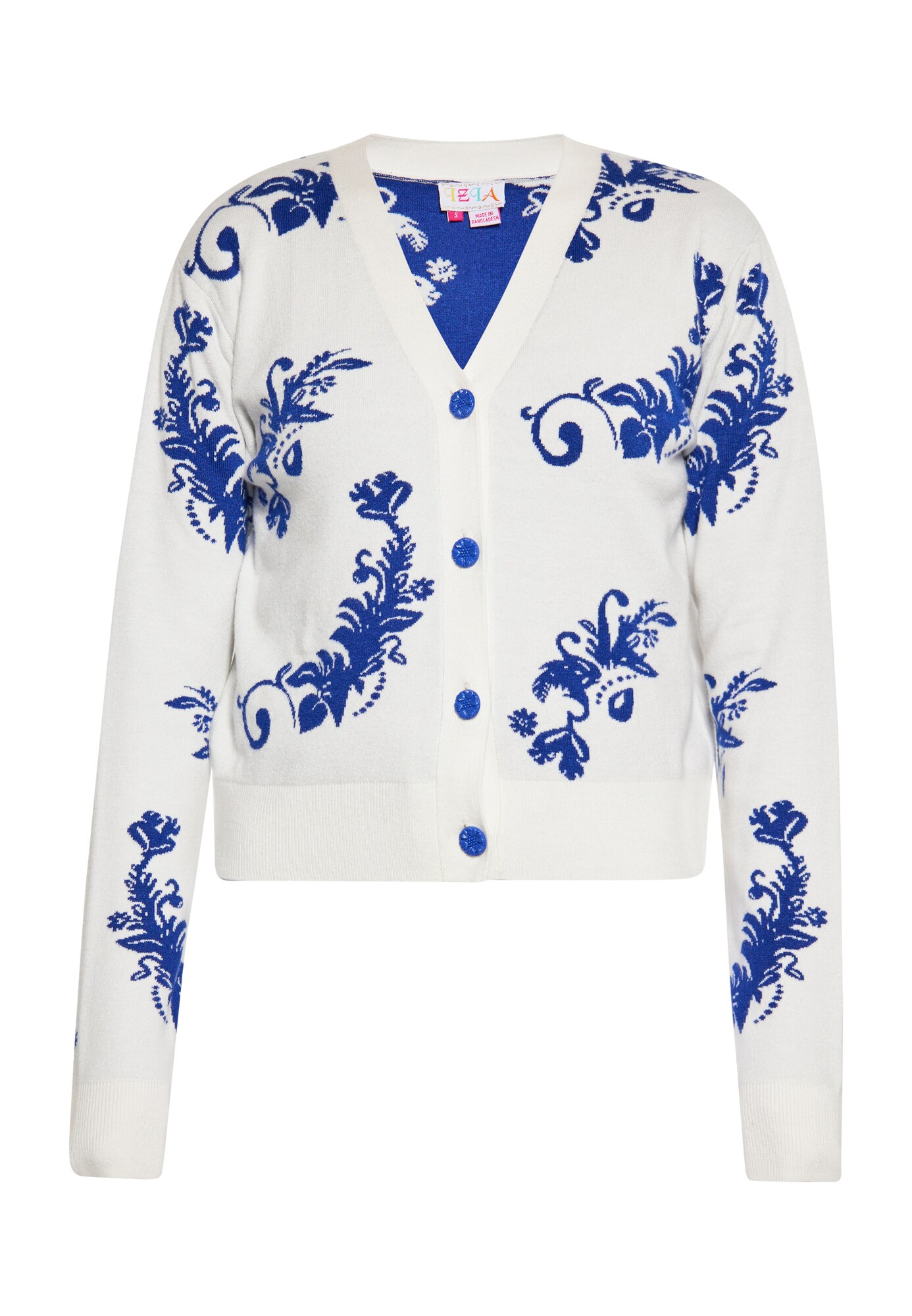 IZIA Cárdigan azul / blanco