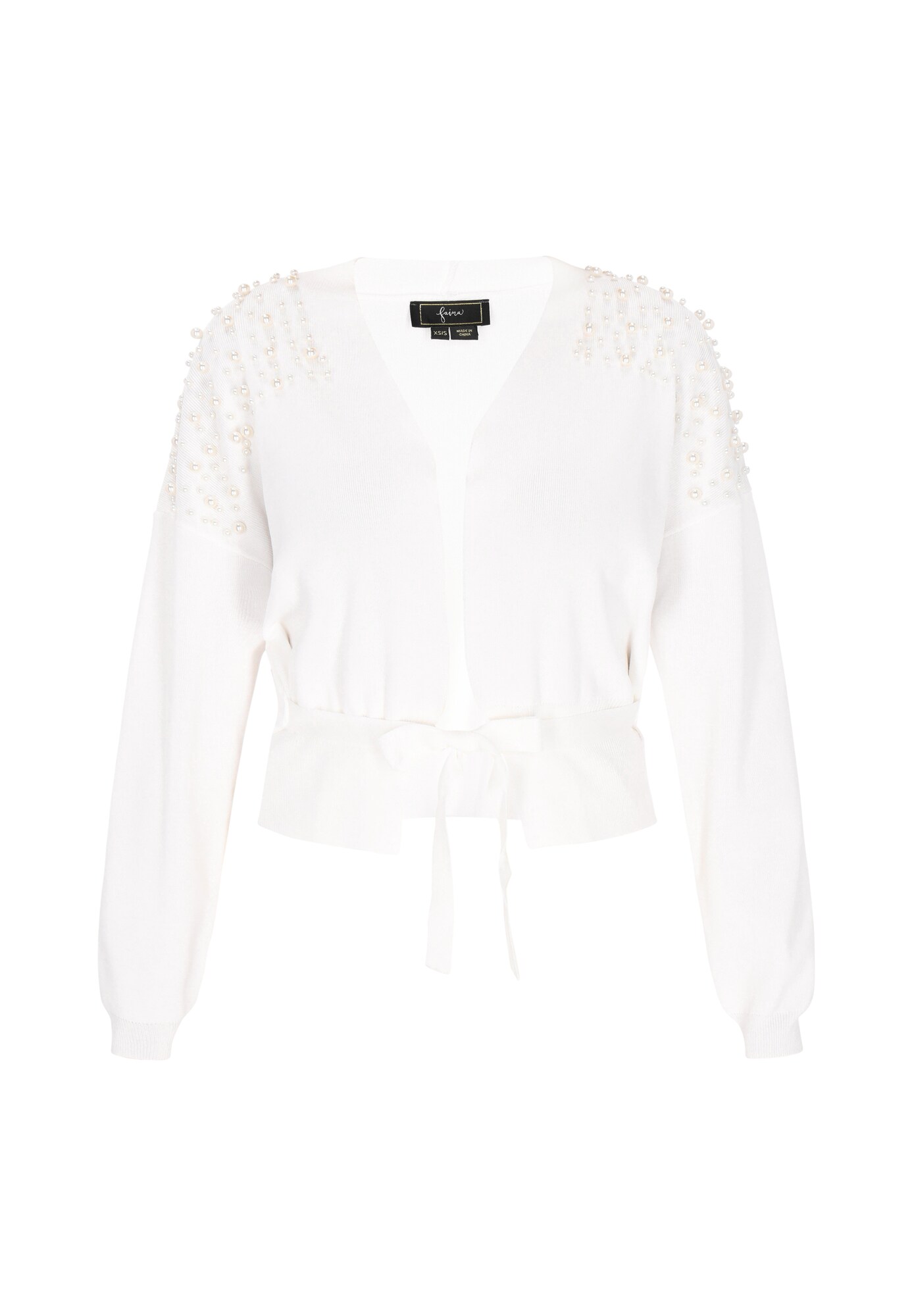 faina Geacă tricotată  alb