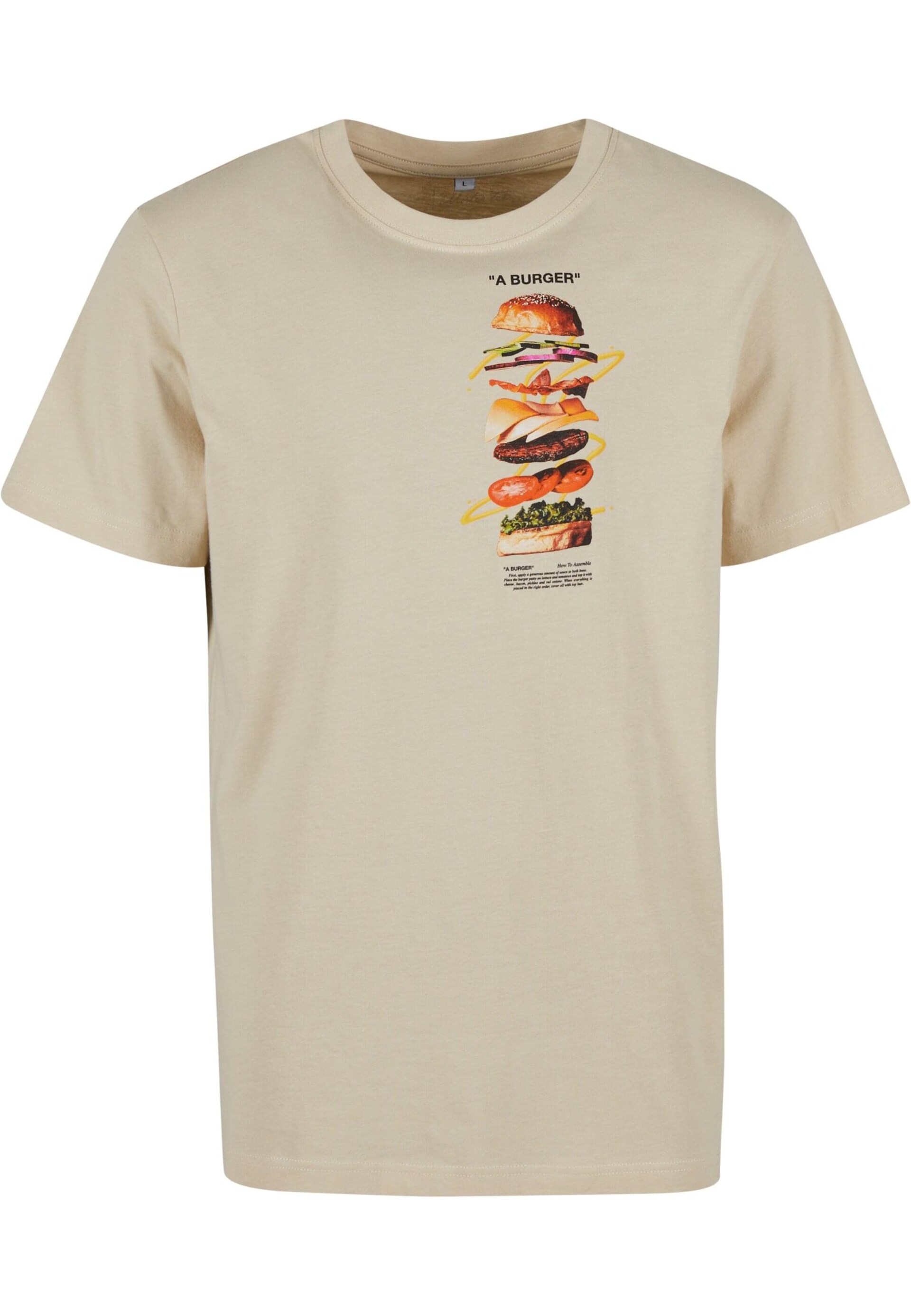 Mister Tee T-shirt 'A Burger' sand / gul / mörkgrön herr