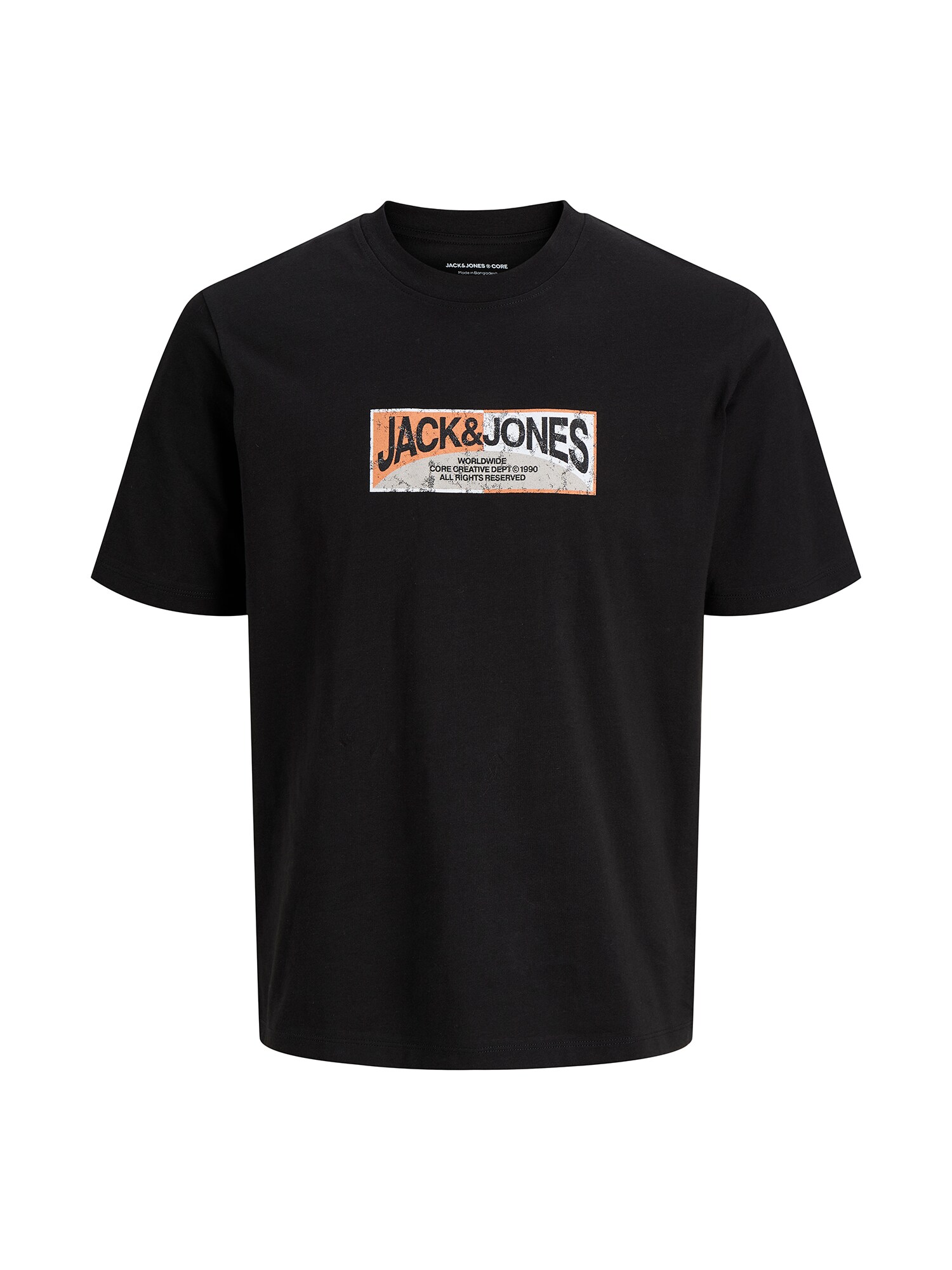 Jack & Jones Junior Tricou portocaliu / negru / alb