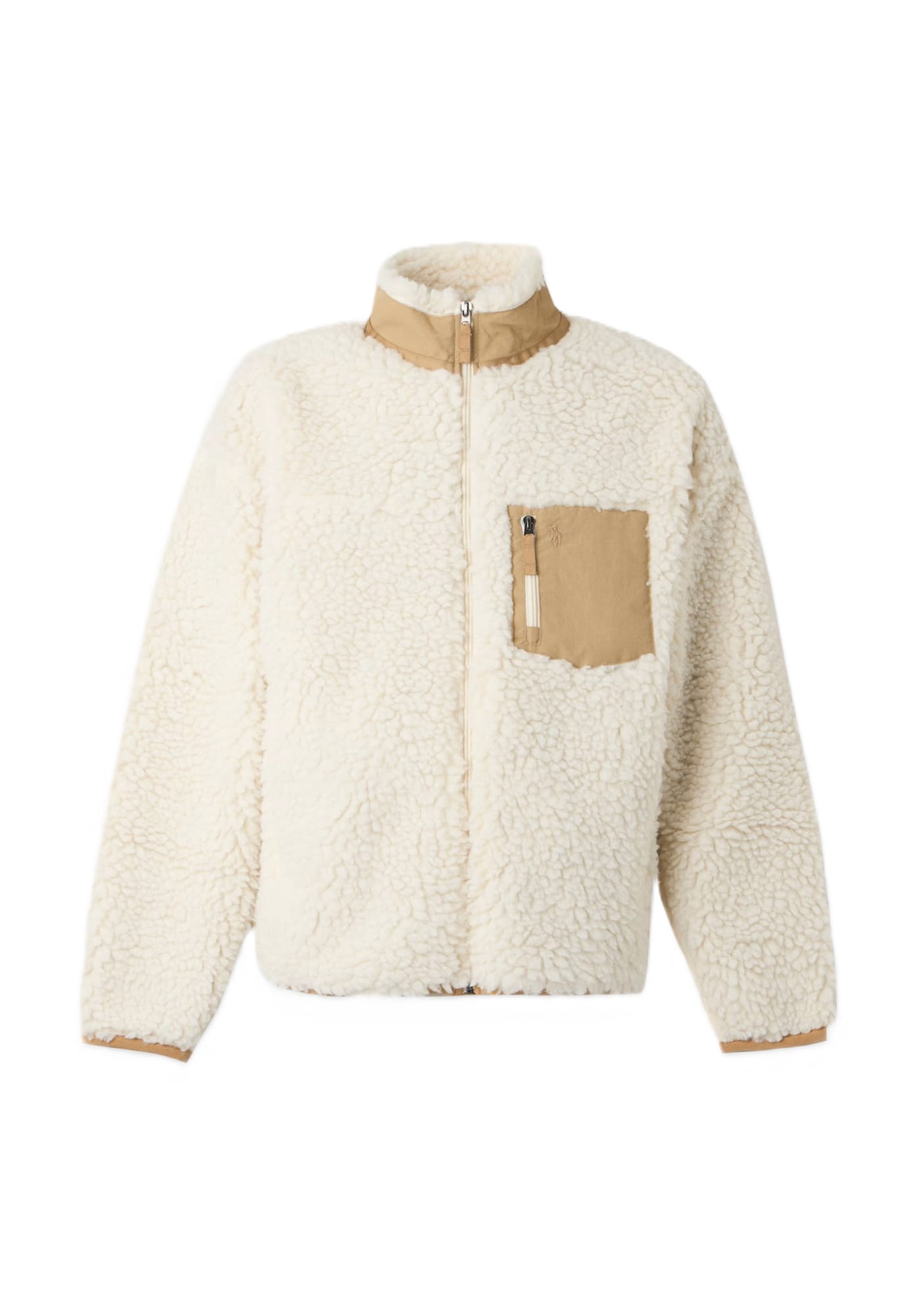 Polo Ralph Lauren Chaqueta polar crema / camelo