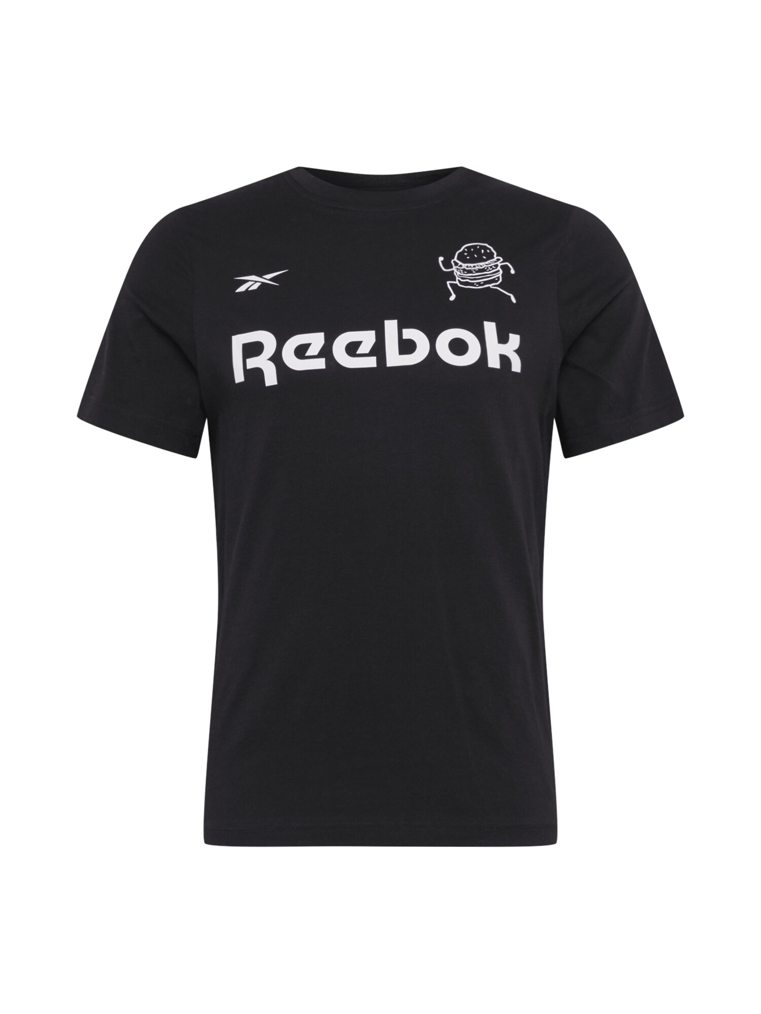 REEBOK Sportiniai marškinėliai  juoda / balta