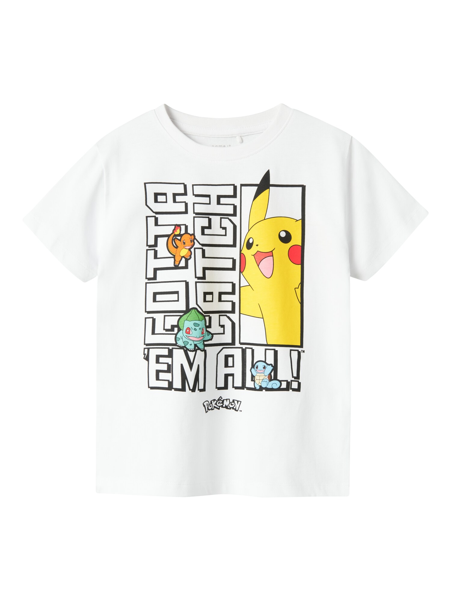 NAME IT Póló 'NKMFlame Pokemon'  türkiz / sárga / fekete / fehér akciós termékkép 1