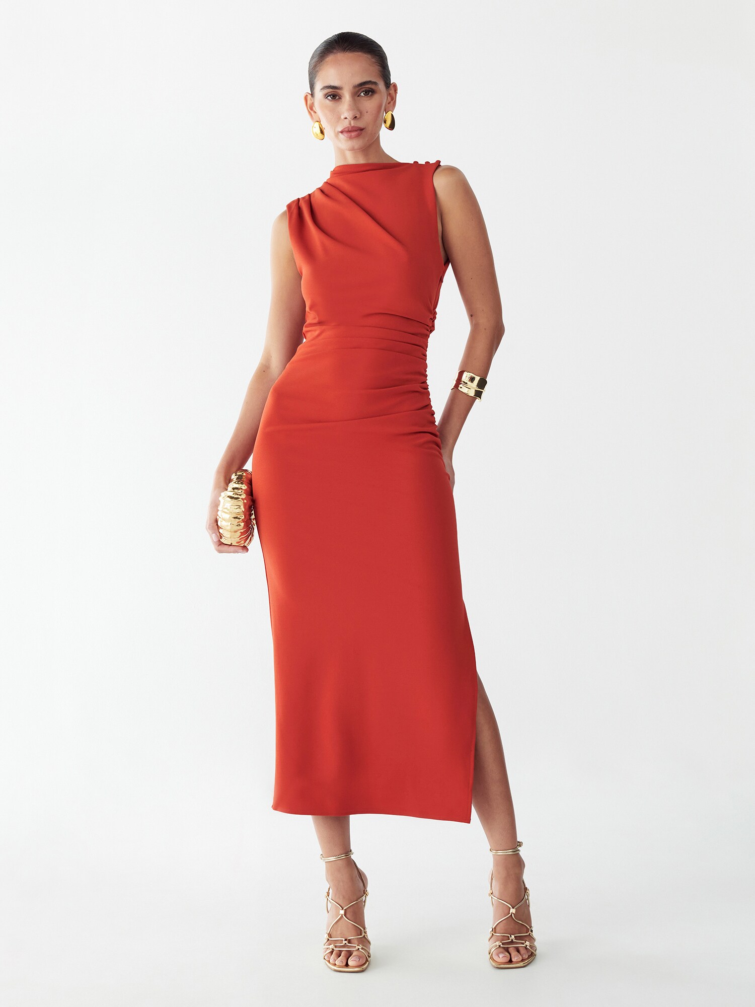 BWLDR Rochie Rory portocaliu homar