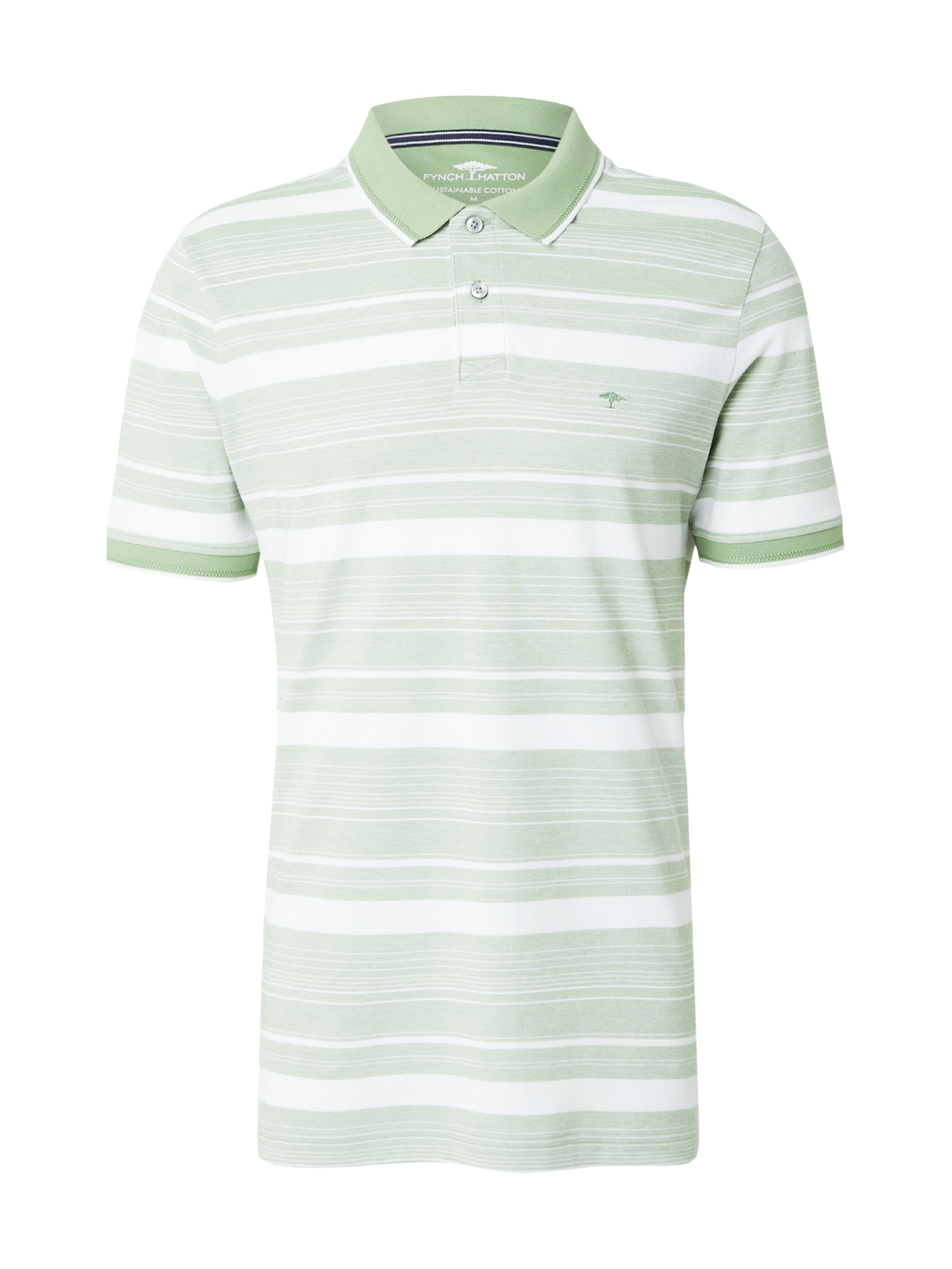 FYNCH-HATTON Tricou  verde pastel / alb