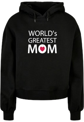 Merchcode Sweatshirt ‘Mothers Day – Greatest mom’ Rood / Zwart / Wit