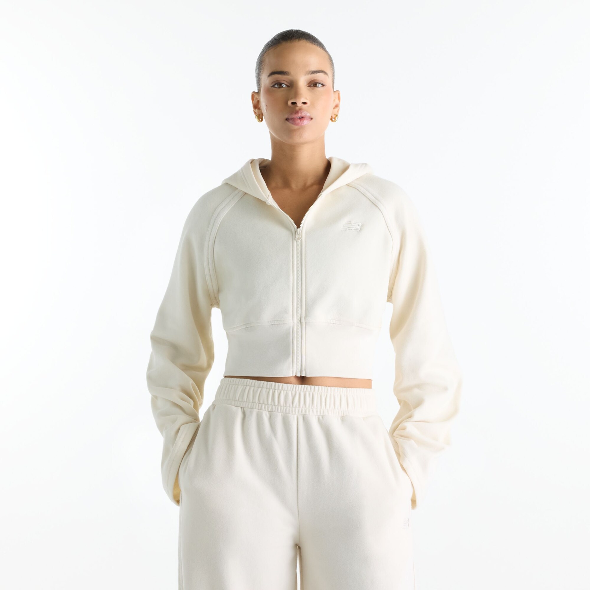 New balance Chaqueta de entretiempo 'Brushed Coastal Fleece Full Zip' beige – imagen 1