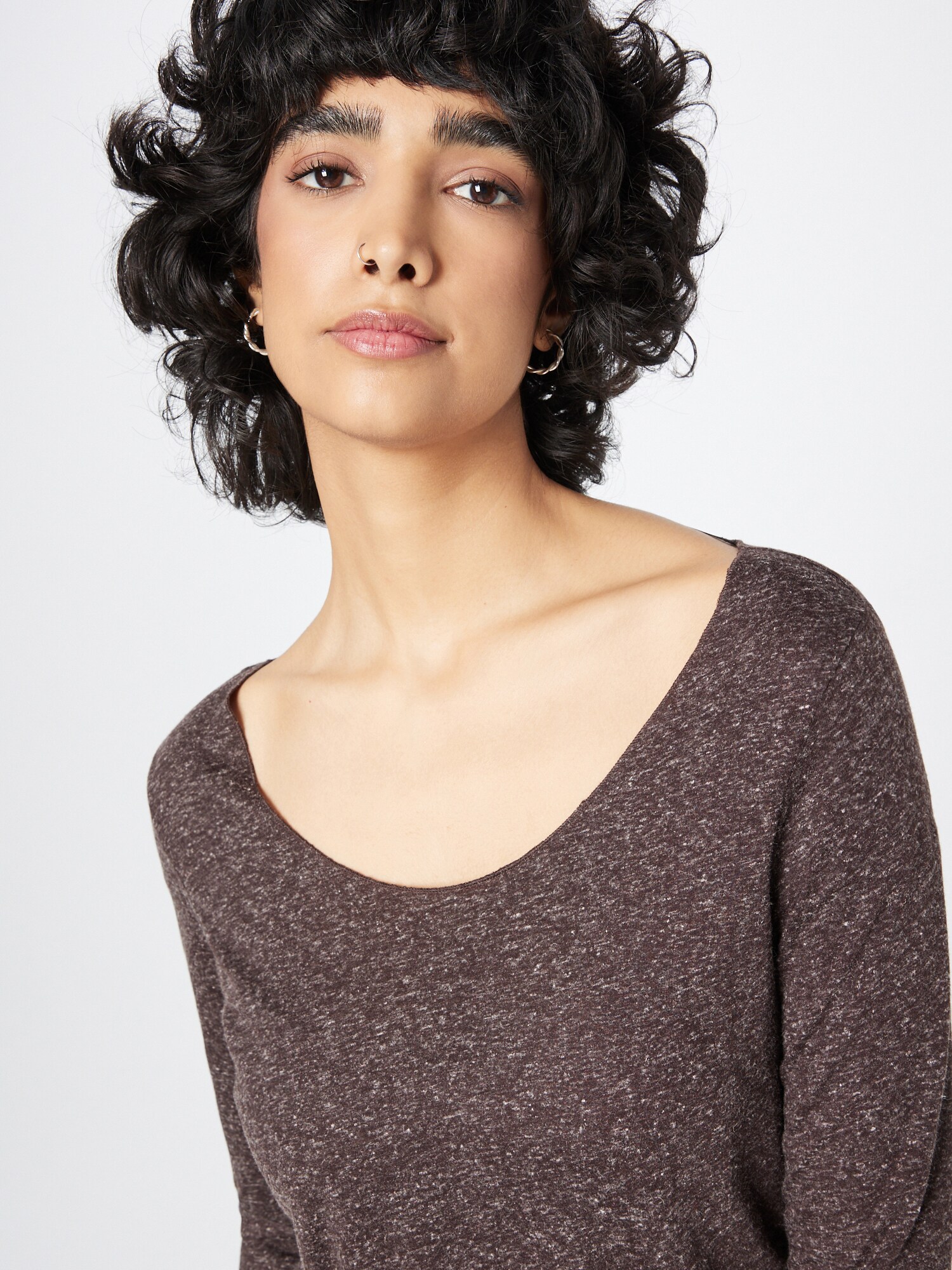 VERO MODA Tričko 'Lua' hnedá melírovaná (obrázok 5)