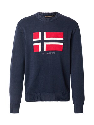 NAPAPIJRI Jersey 'Mura'  beige claro / marino / rojo