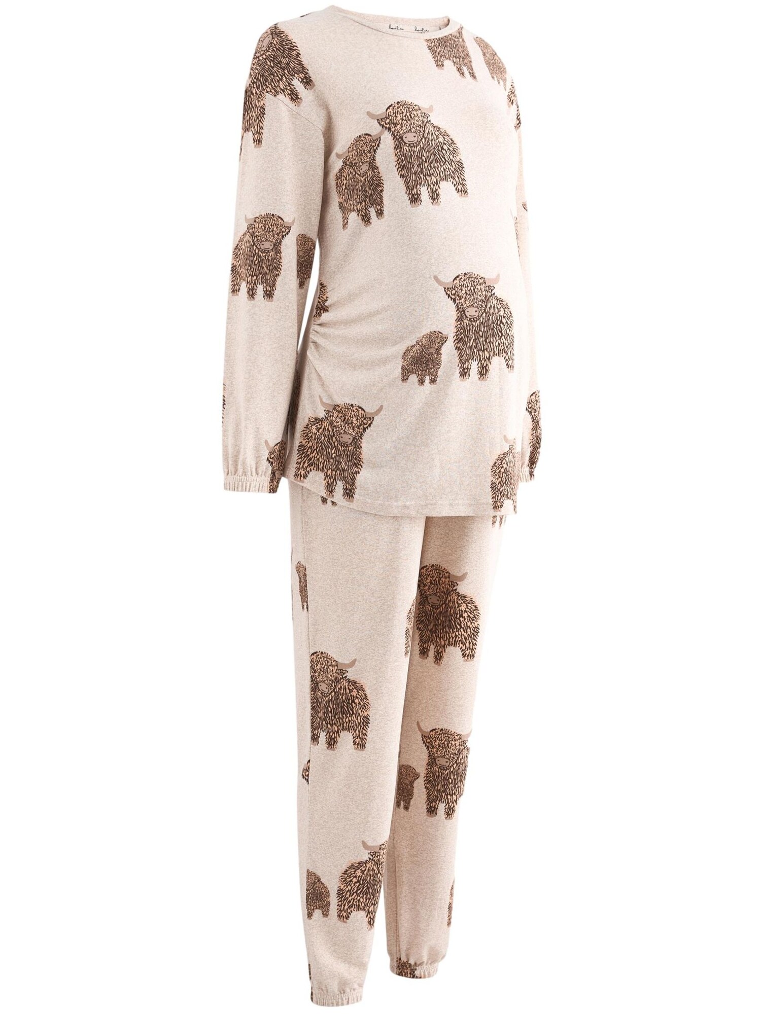 Next Pijama  ecru / maro