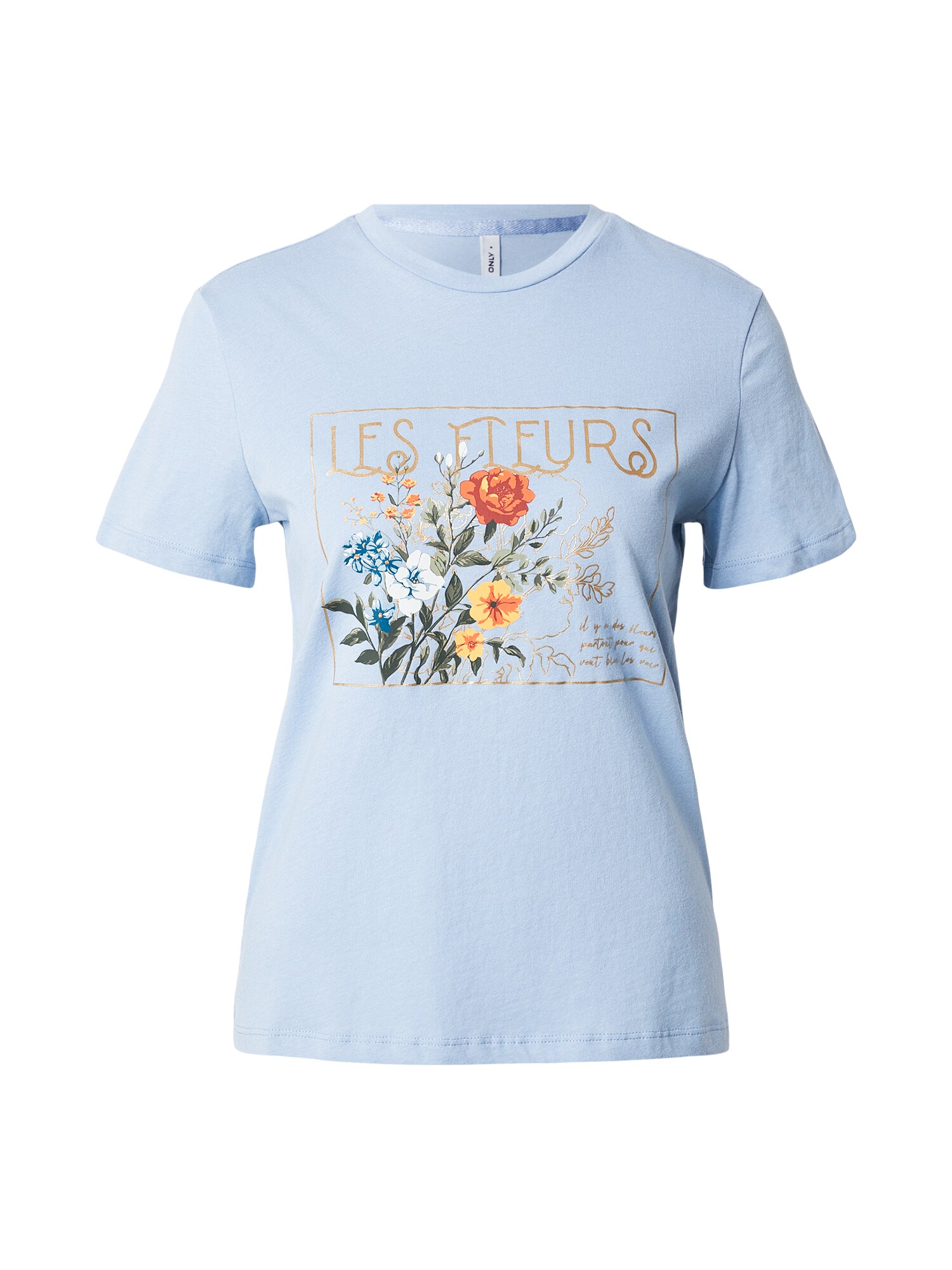 ONLY Tricou 'ONLAmberdine'  albastru pastel / verde / portocaliu / roșu