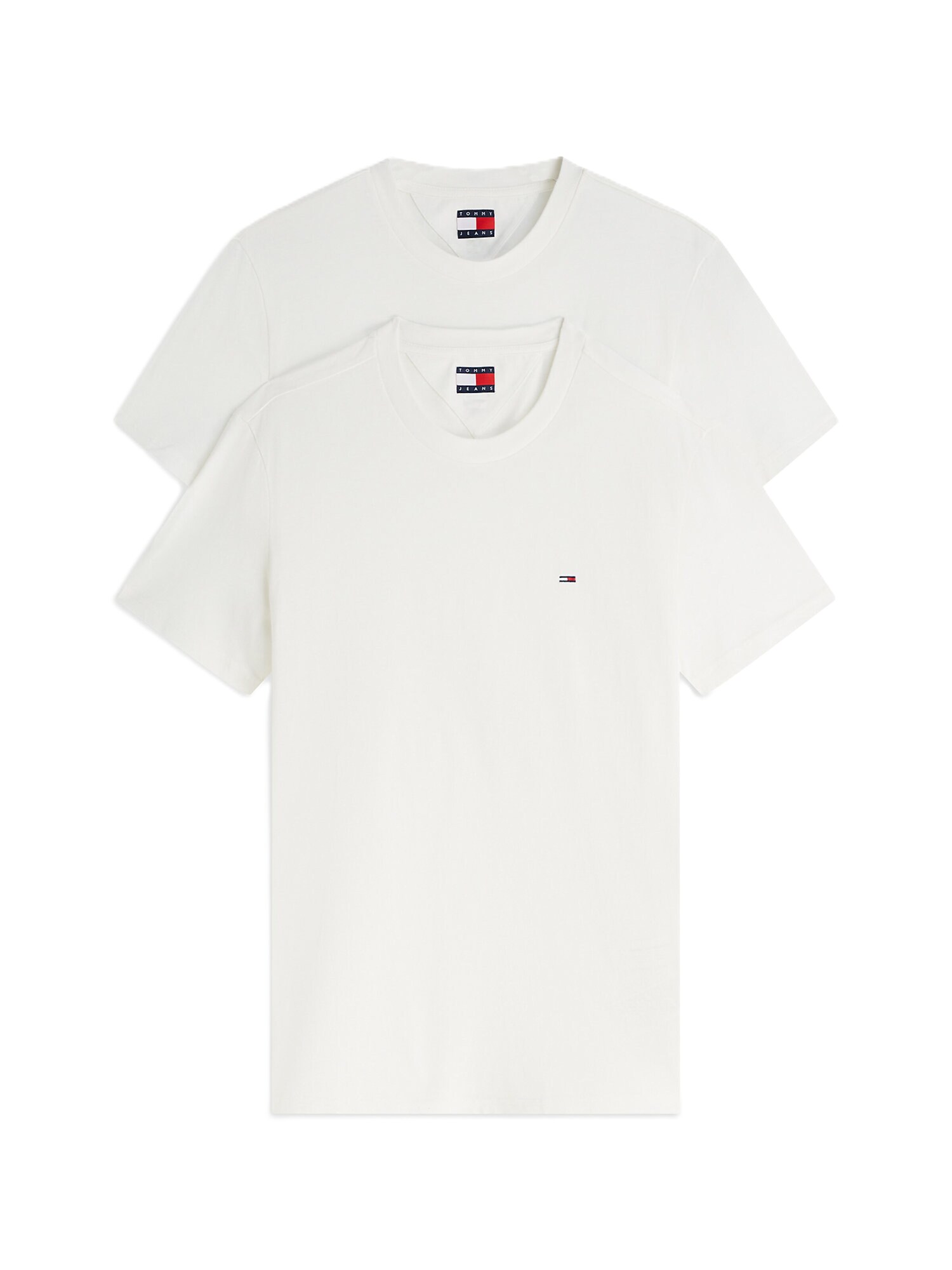 Tommy Jeans Tricou 'Tommy Flag Extra Slim T'  alb
