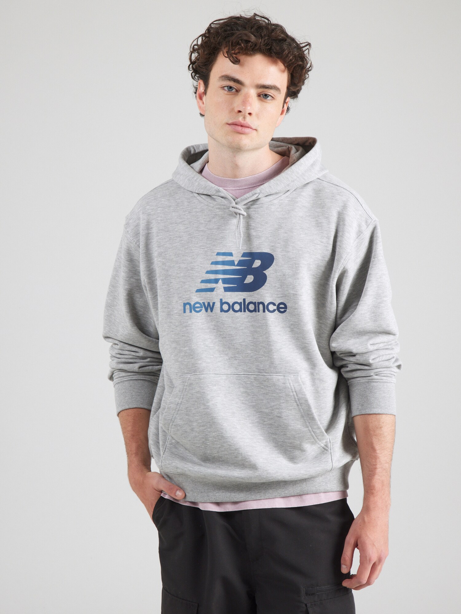 new balance Tréning póló  királykék / sötétkék / szürke melír termék 2. képe