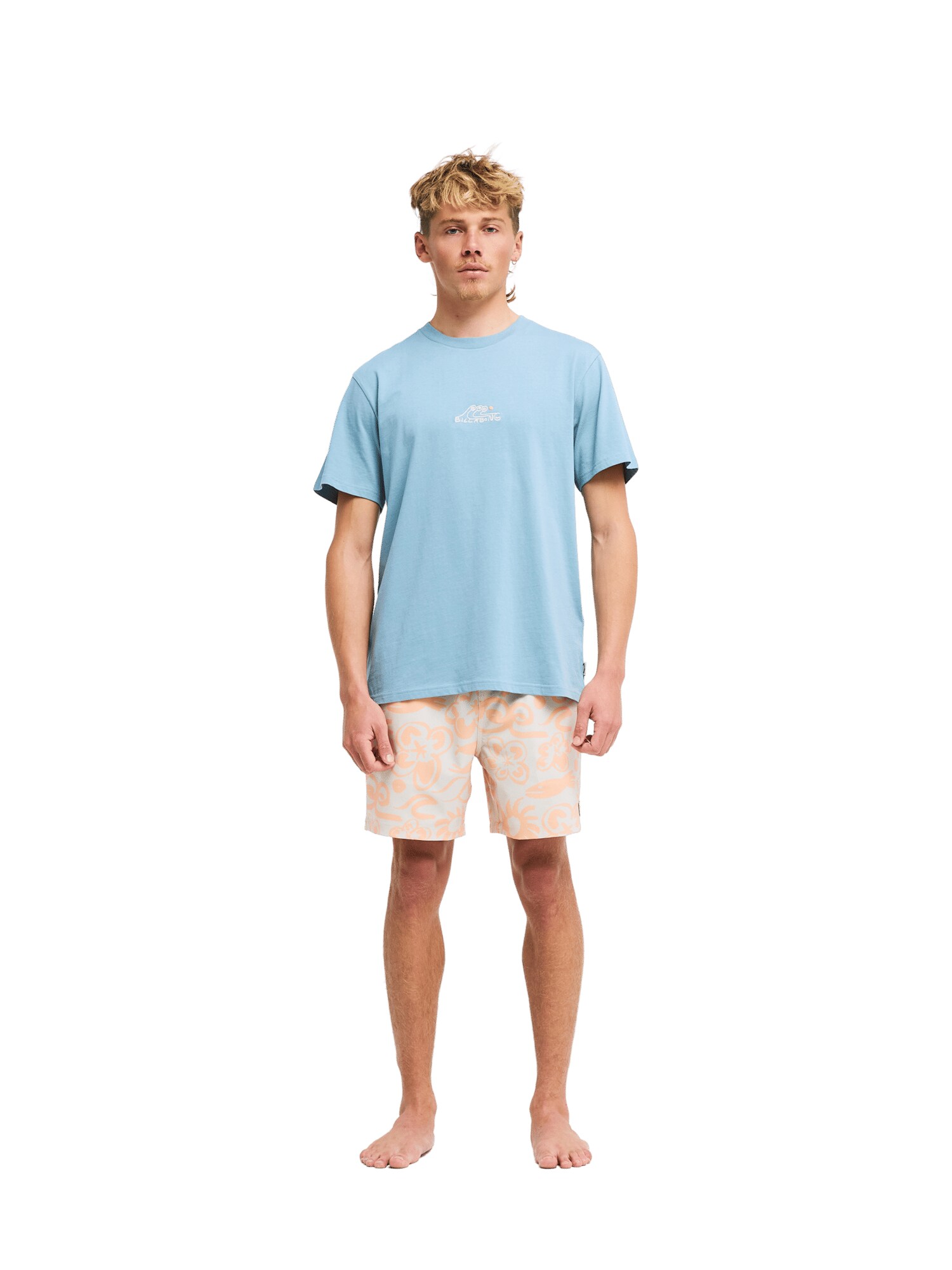 BILLABONG Camiseta 'Ty Williams Droppin'  azul claro / naranja claro / blanco – imagen 4
