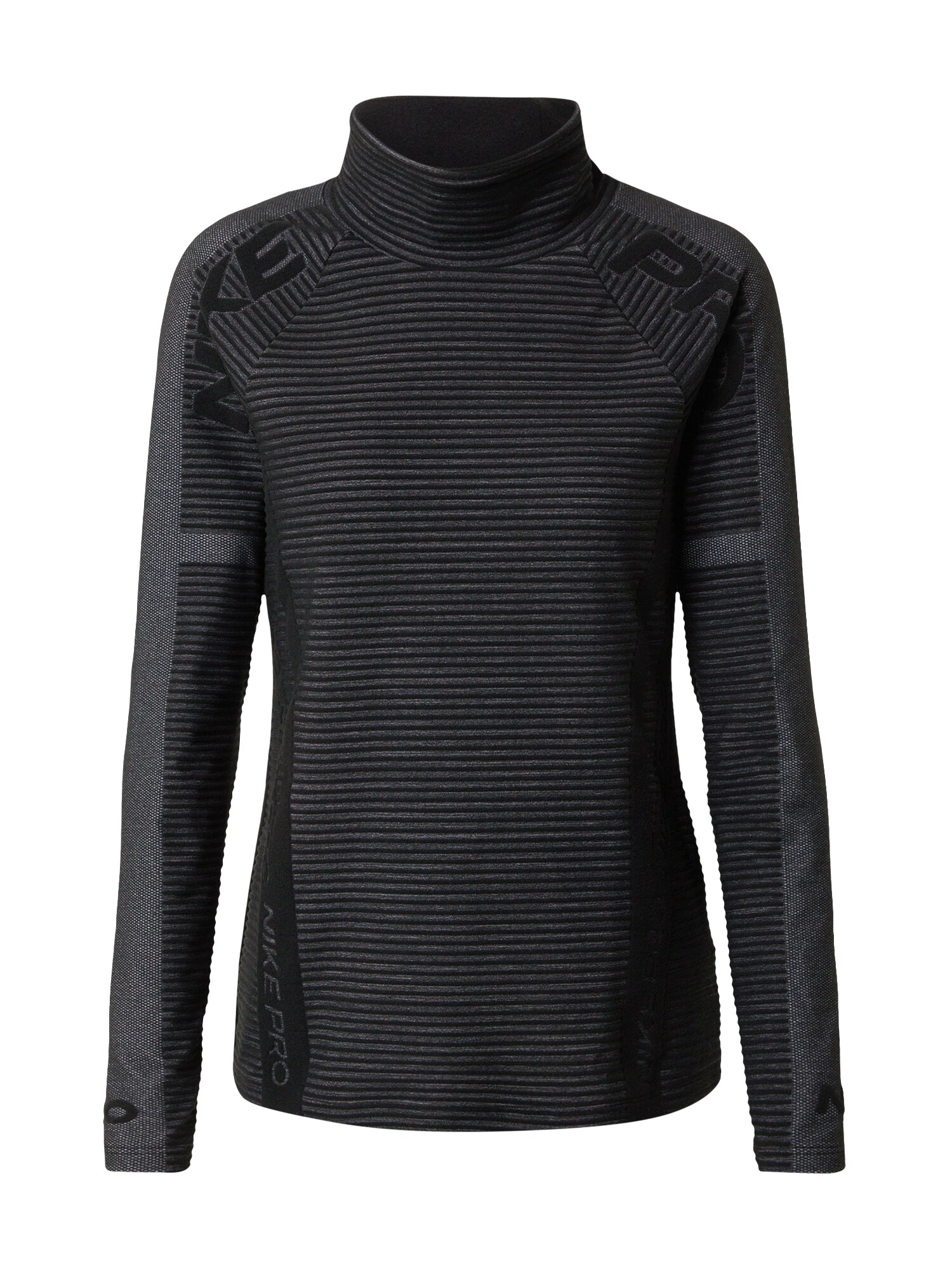 NIKE Sportiniai marškinėliai 'Pro HyperWarm'  juoda / margai pilka