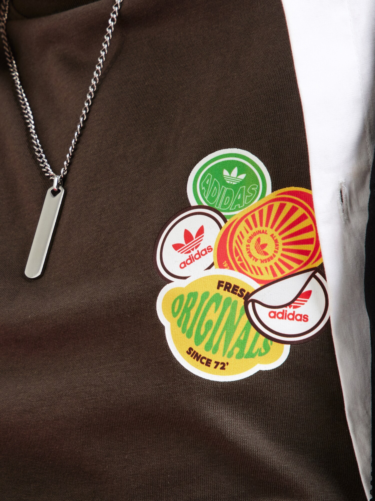 ADIDAS ORIGINALS Tričko mokka / žltá / oranžová / biela (obrázok 4)