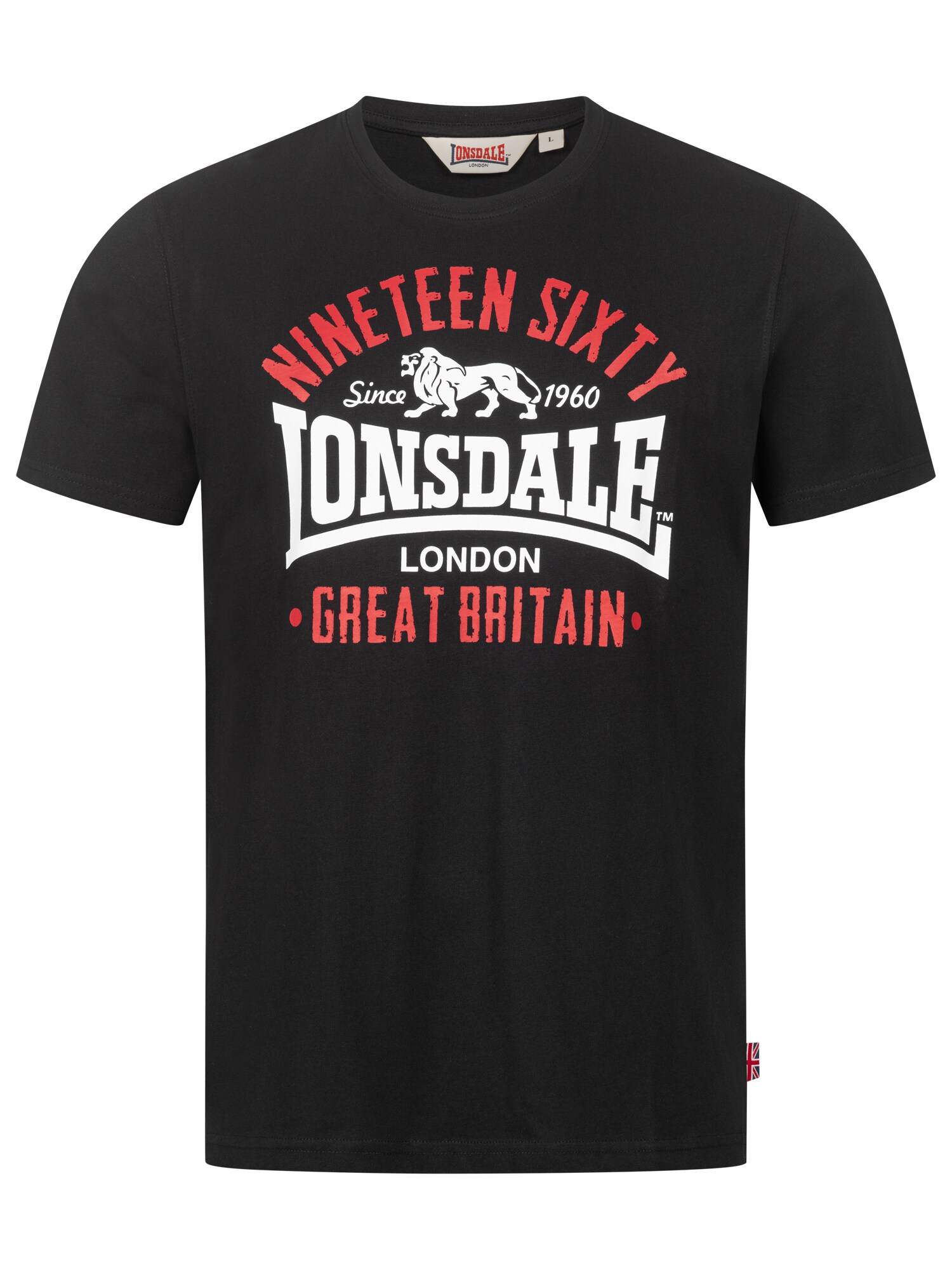 LONSDALE Tricou 'Kilchoan'  roșu / negru / alb