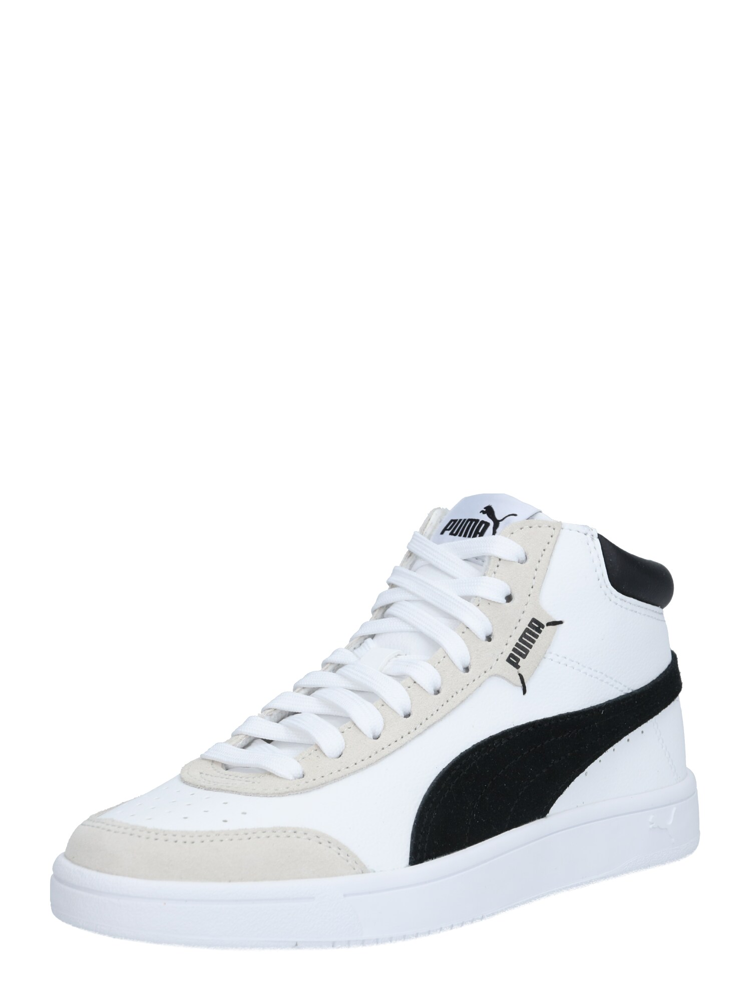 PUMA Sportbačiai su auliuku 'Court Legend'  juoda / balta / smėlio