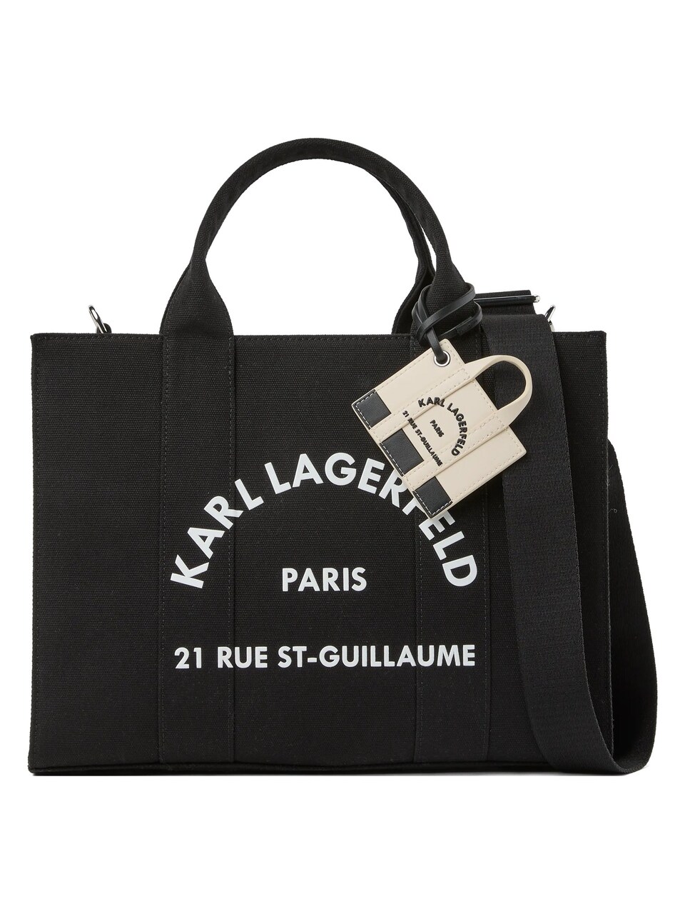 Shoppingväska 'Rue St-Guillaume' ecru / svart