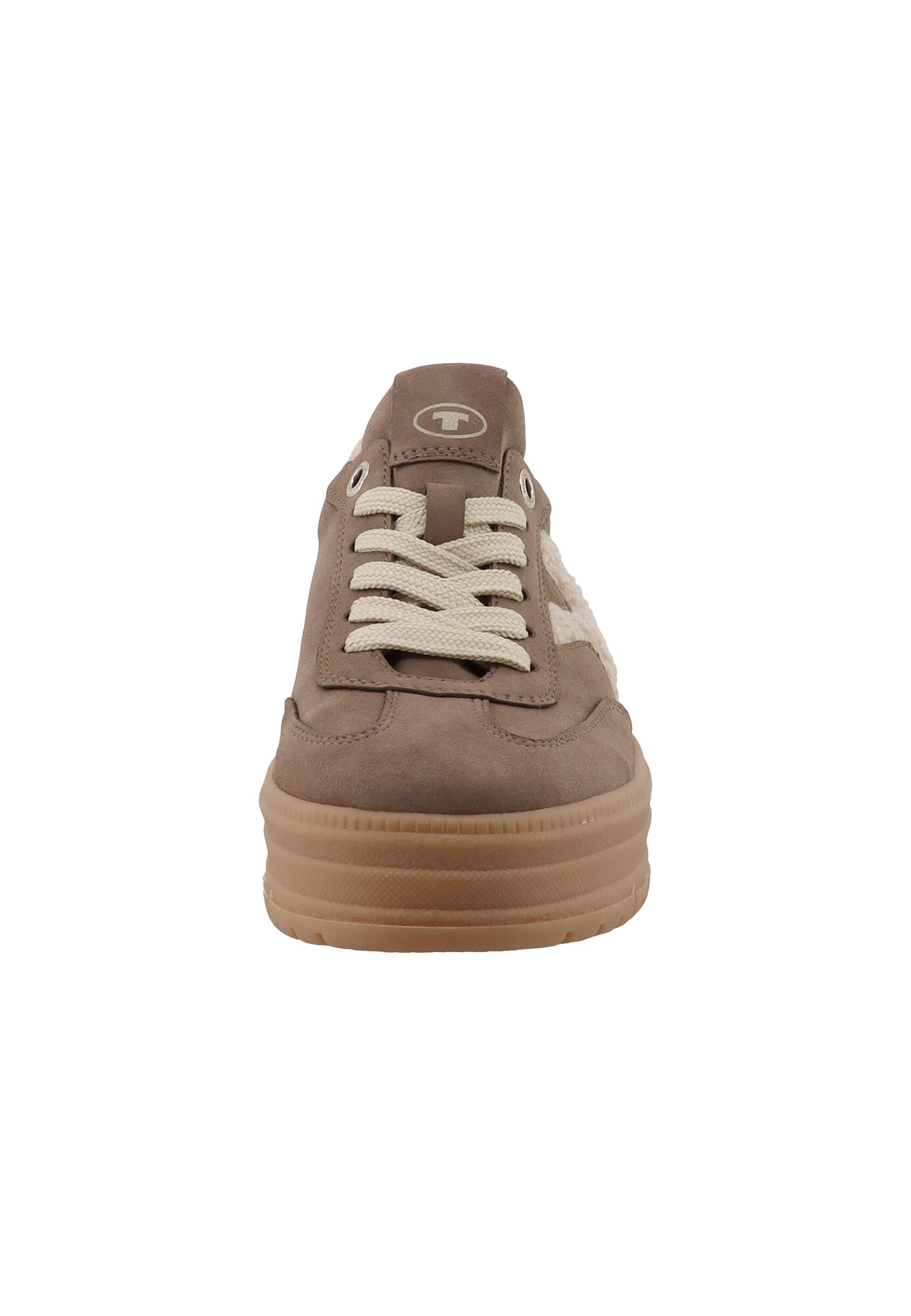 TOM TAILOR Sneaker low bej / maro mokka