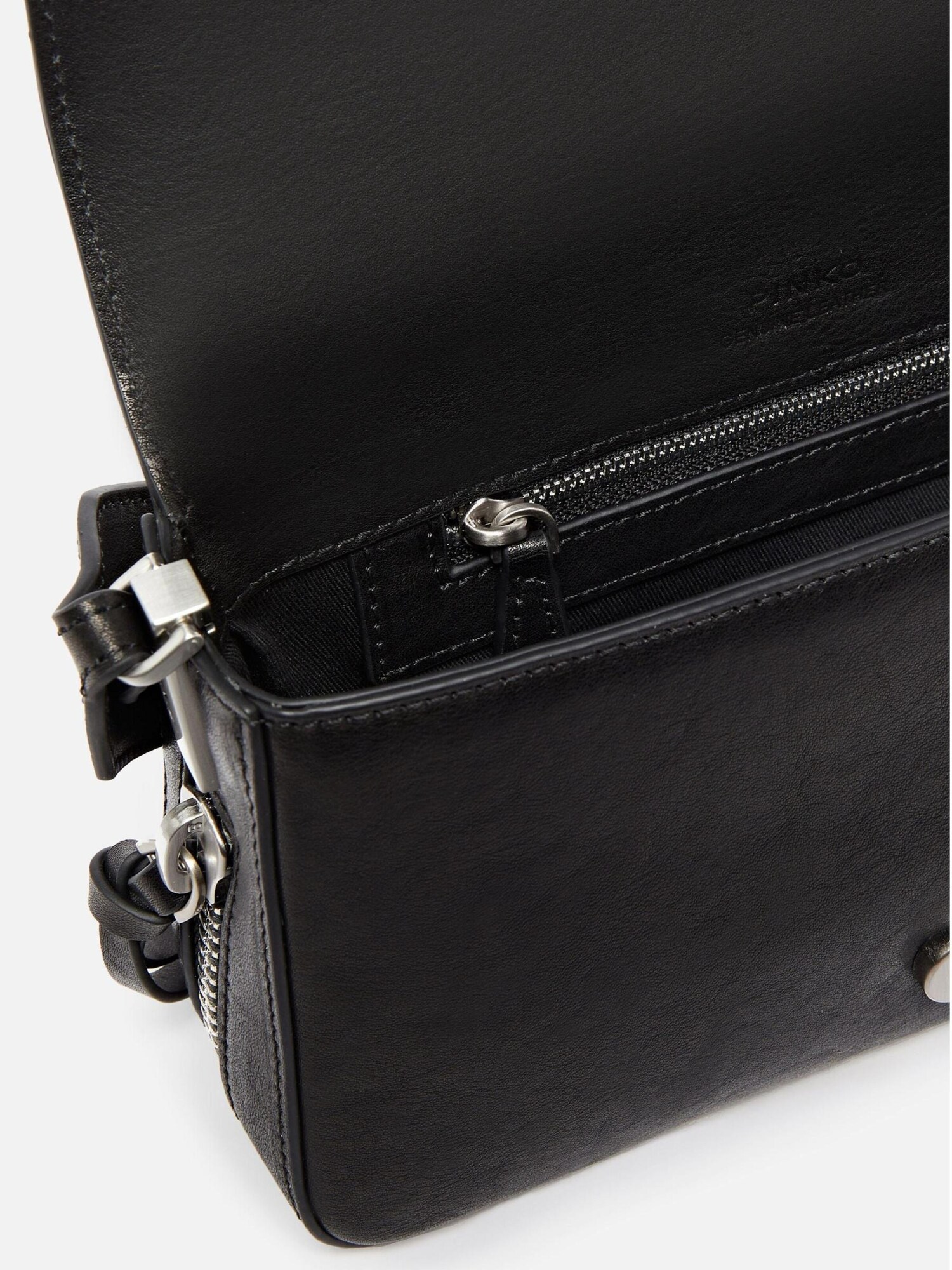 PINKO Bolso de hombro 'Love One Slouchy Zip Mini Vite'  negro – imagen 3