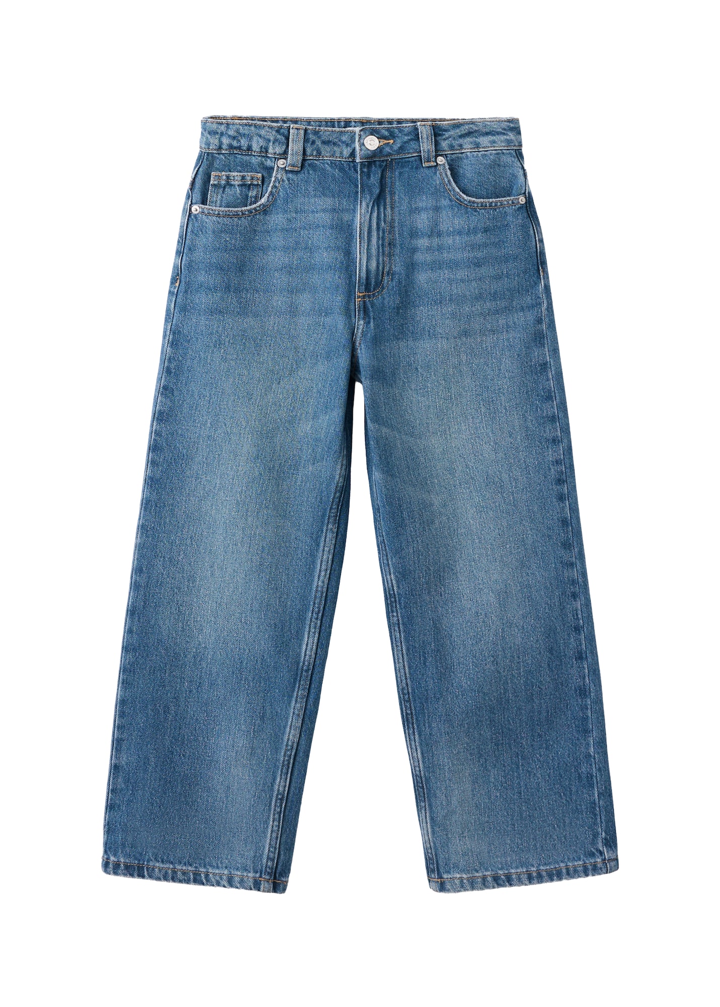 MANGO KIDS Jeans WIDEBOY albastru