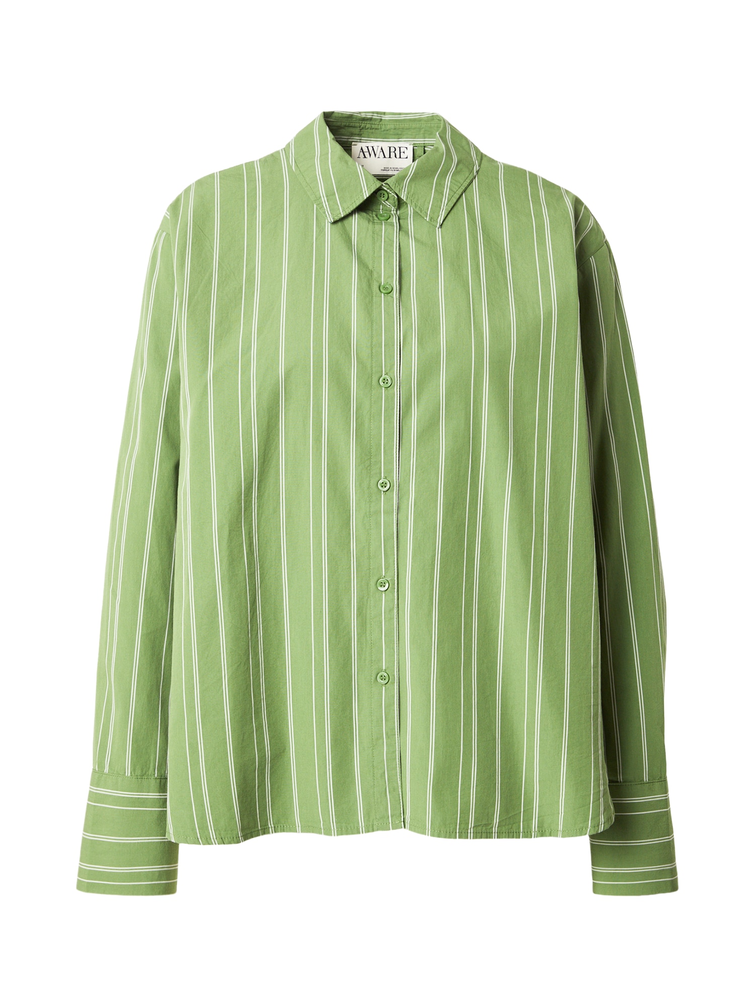Aware Bluză AWCLARE verde kiwi / alb