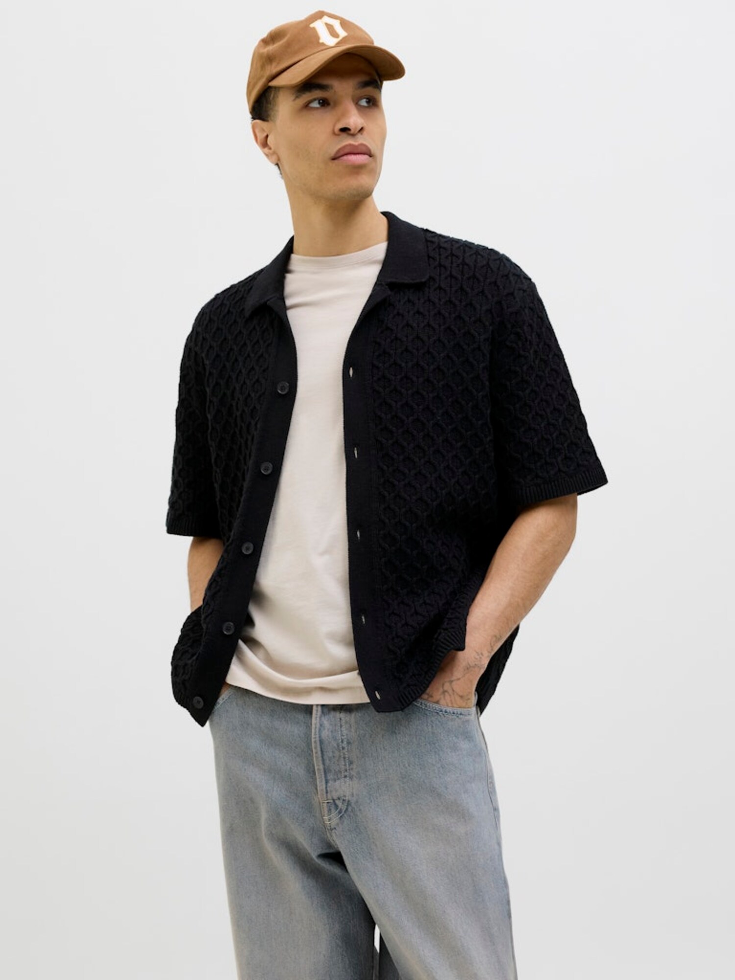 JACK & JONES Kardigán 'JORACAPULCO'  fekete termék 2. képe