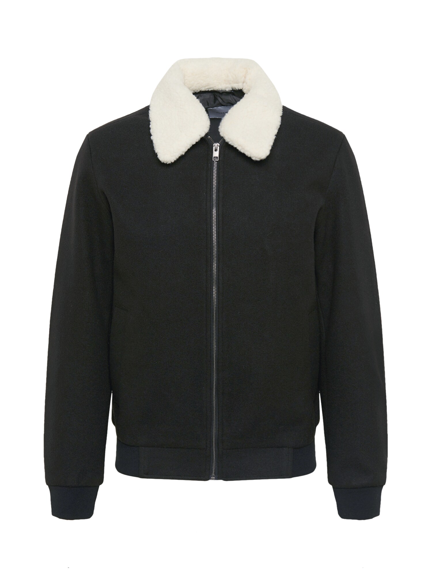 JACK & JONES Demisezoninė striukė 'HENRY'  juoda / balta