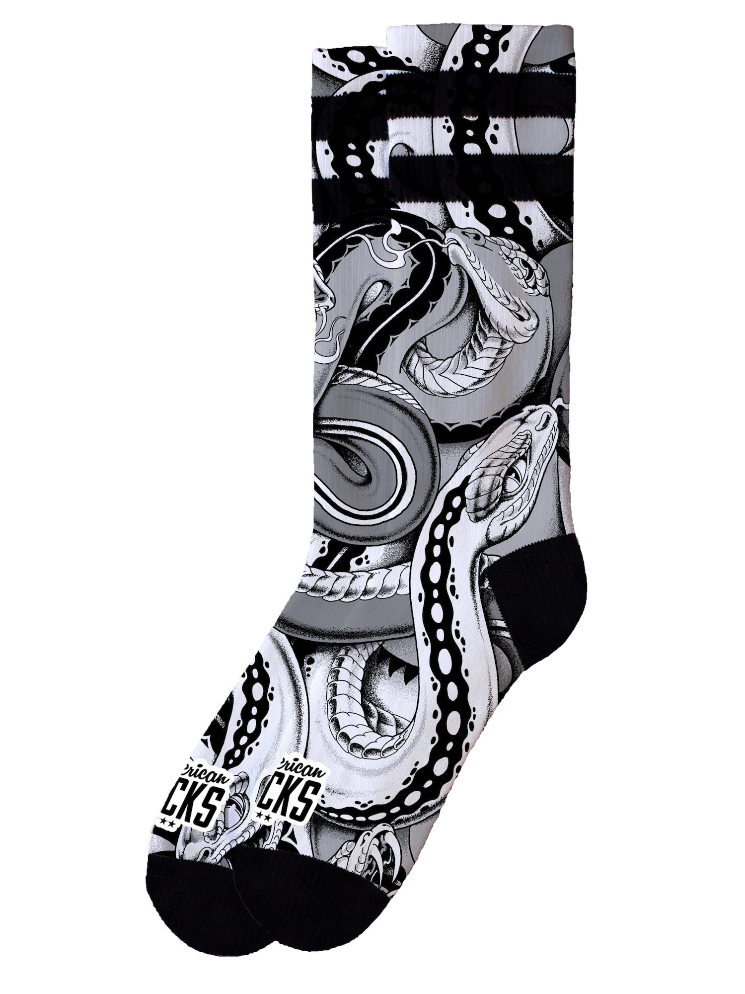 American Socks Calcetines 'Python - Mid High'  gris
