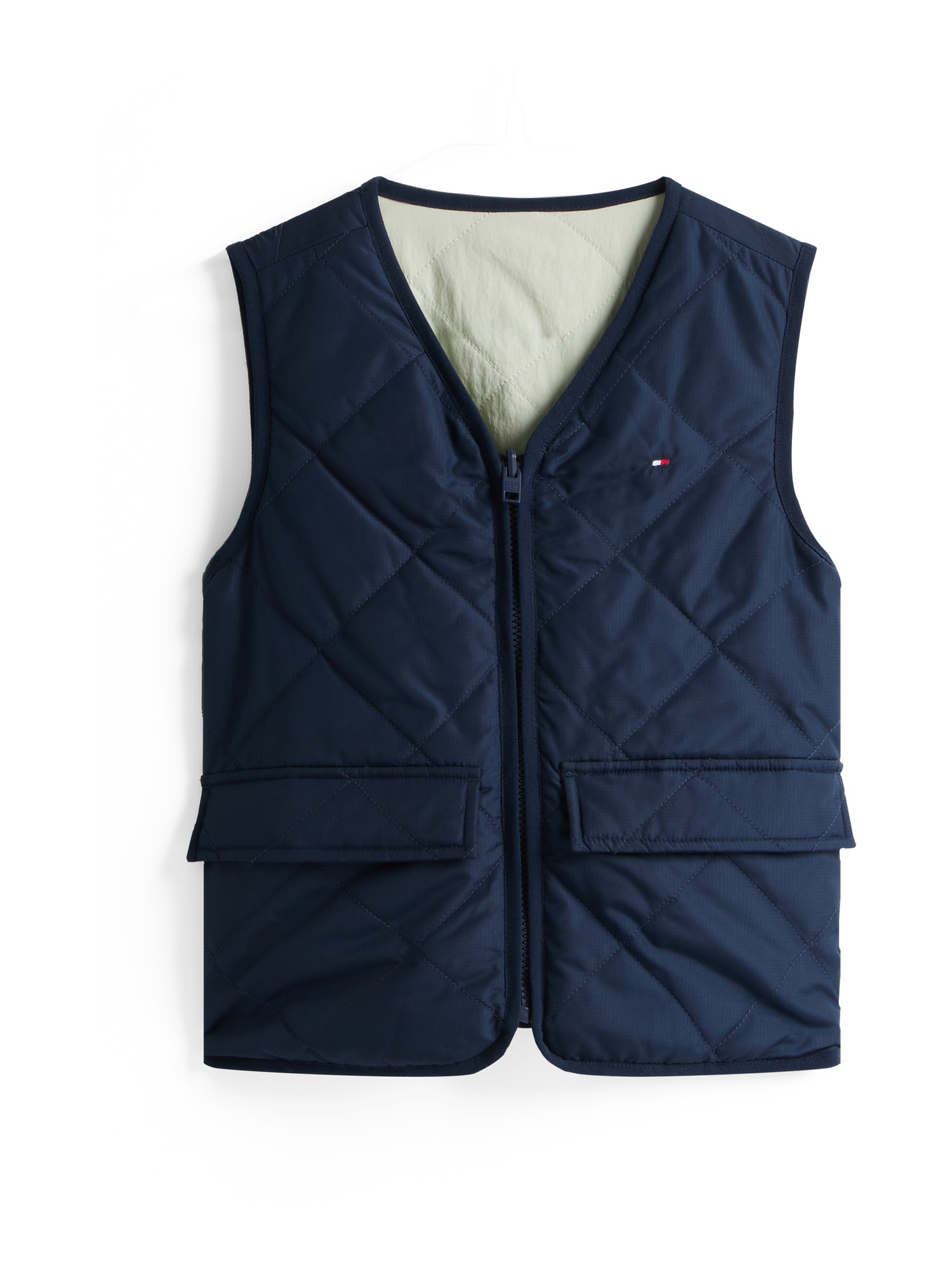 TOMMY HILFIGER Mellény  elefántcsont / tengerészkék akciós termékkép 1