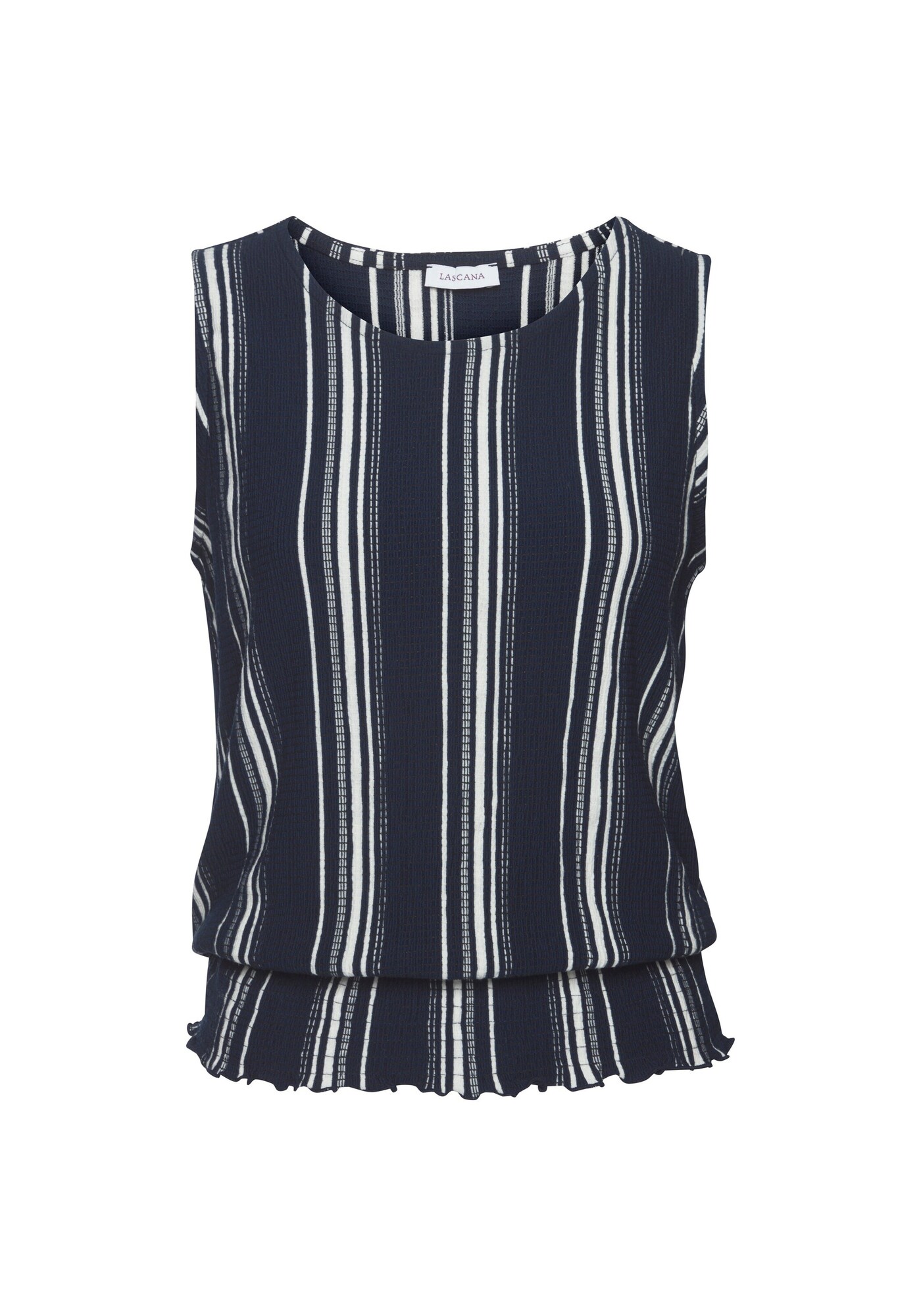 LASCANA Top albastru marin / alb