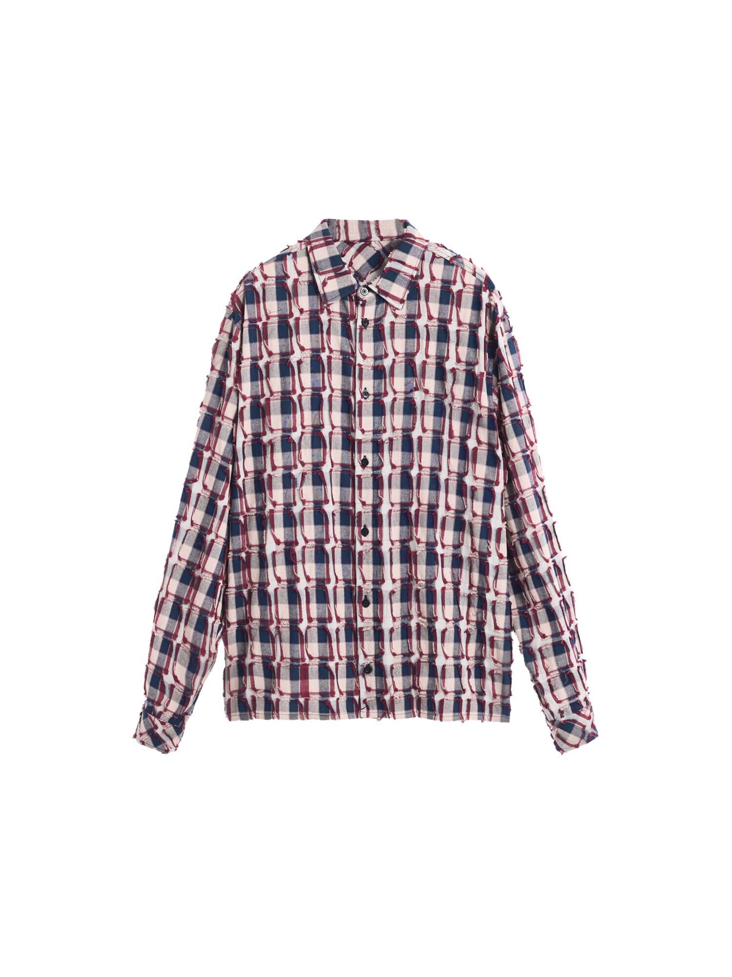 Desigual Cămașă  albastru / albastru deschis / roșu / alb