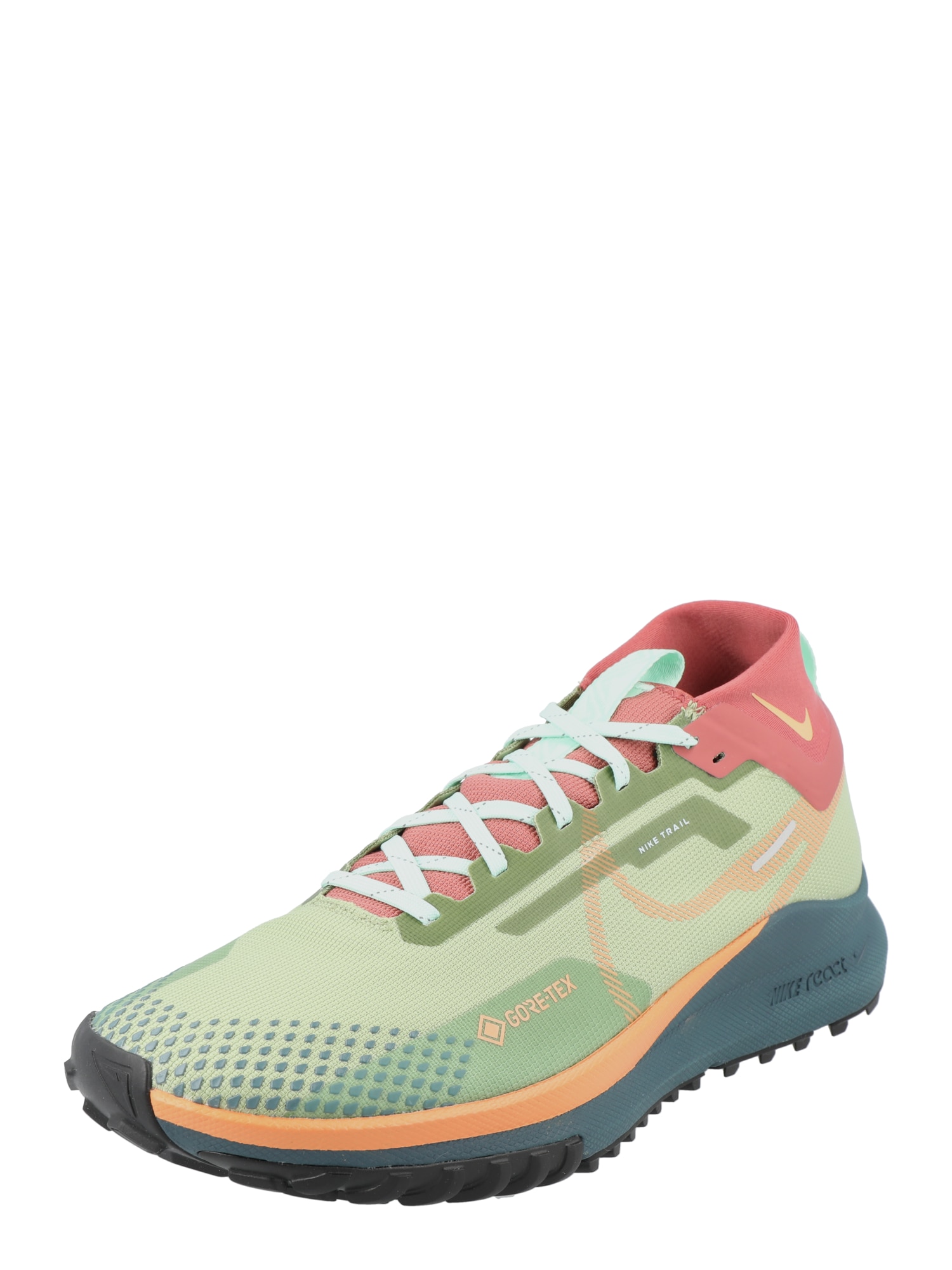 NIKE Futócipők 'React Pegasus Trail 4'  világoszöld / sötétzöld / narancs / sötét narancssárga akciós termékkép 1