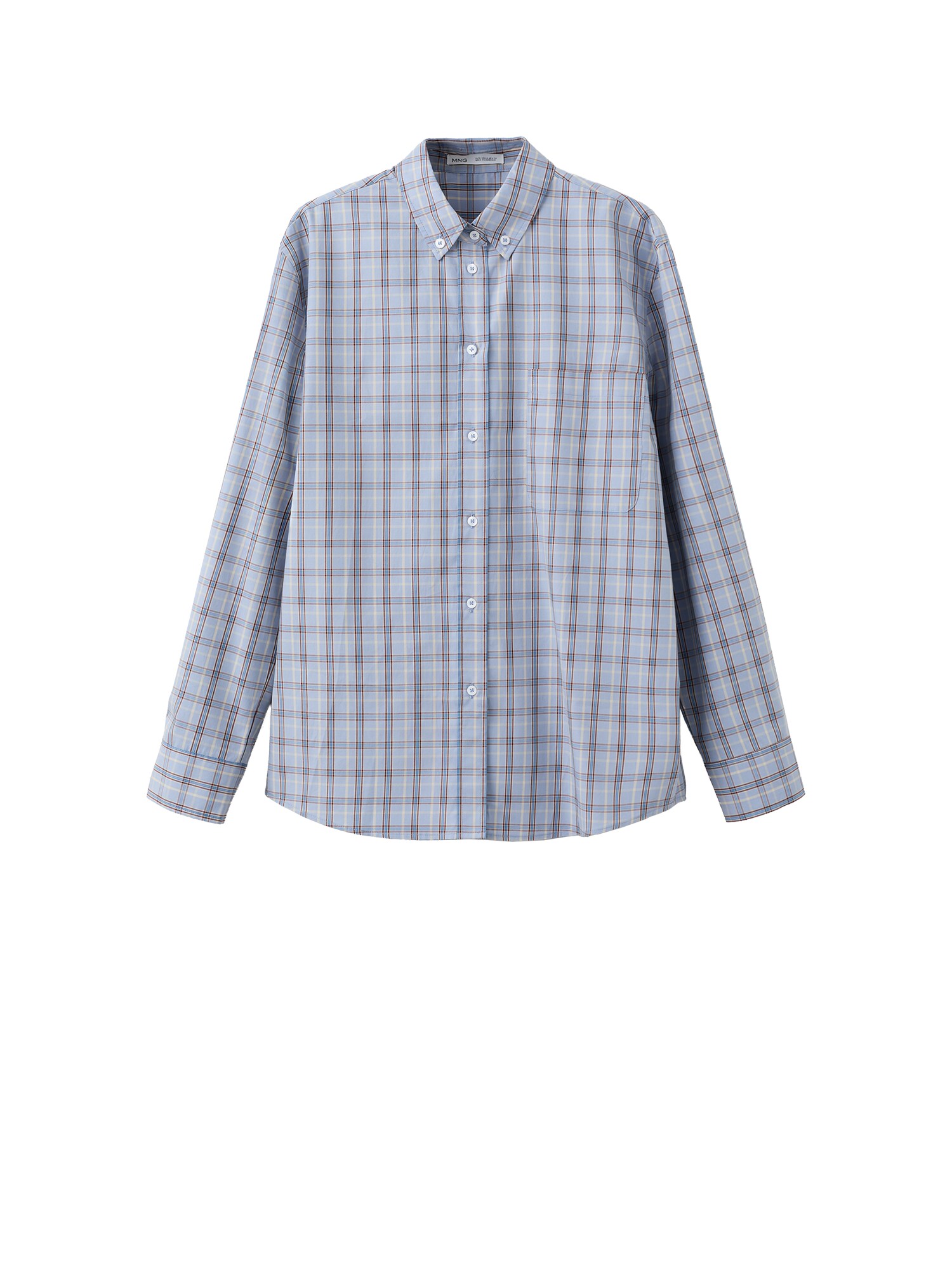 MANGO Bluza 'CUMIN'  plava / pastelno plava / smeđa / bijela