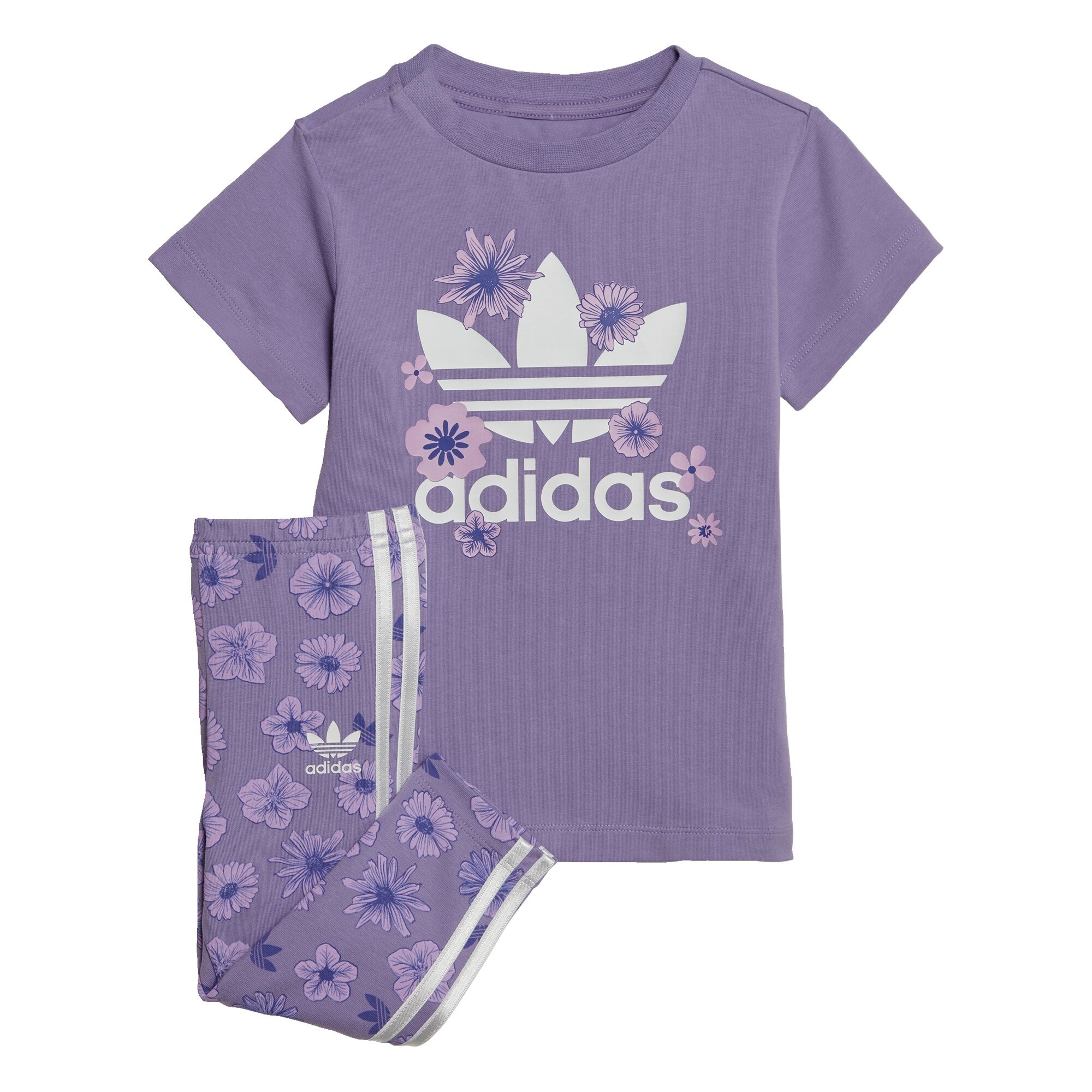 ADIDAS ORIGINALS Joggingová súprava 'Floral'  modrá / fialová / biela