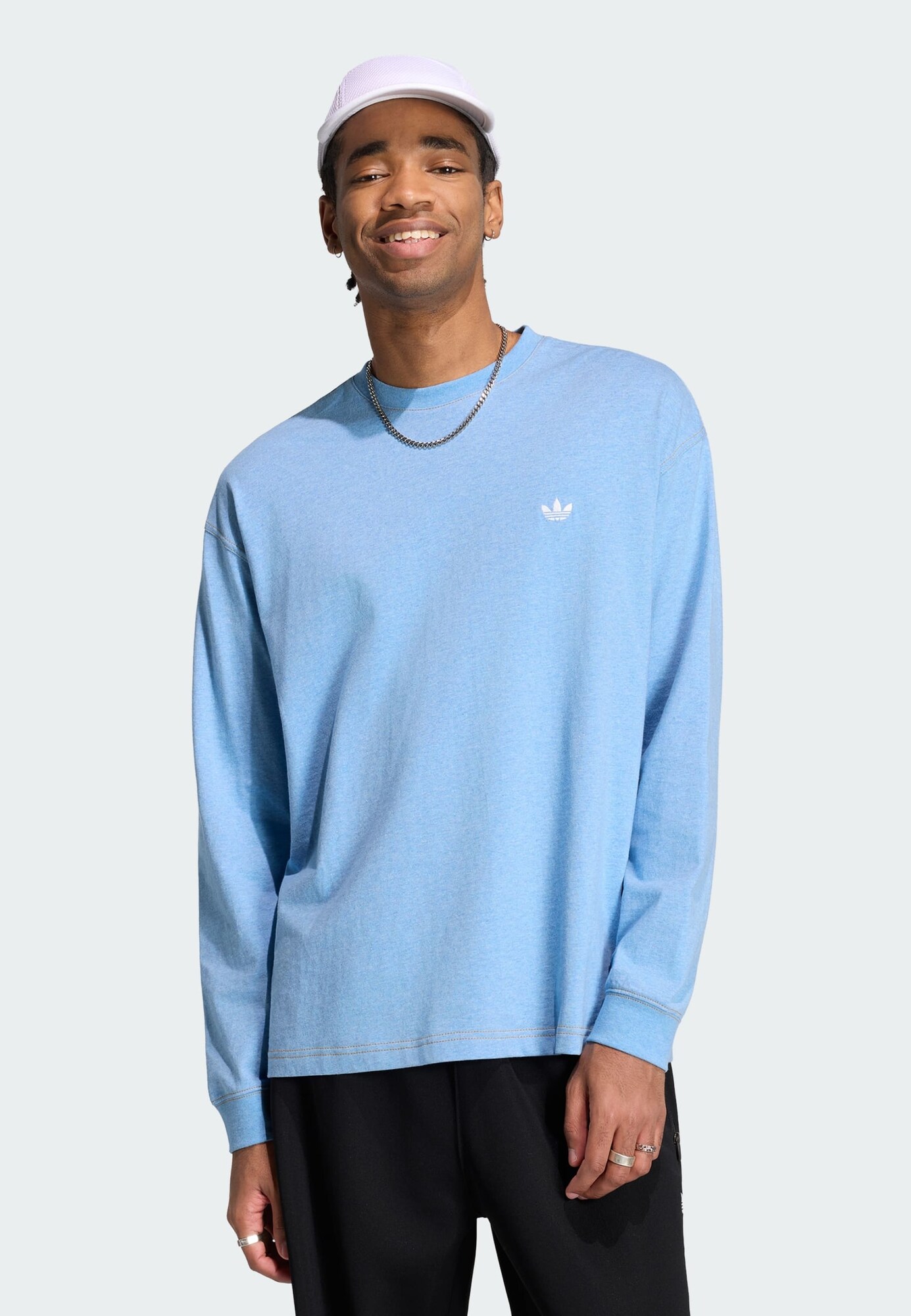 ADIDAS ORIGINALS Camiseta 'Trefoil Essentials' azul moteado – imagen 6