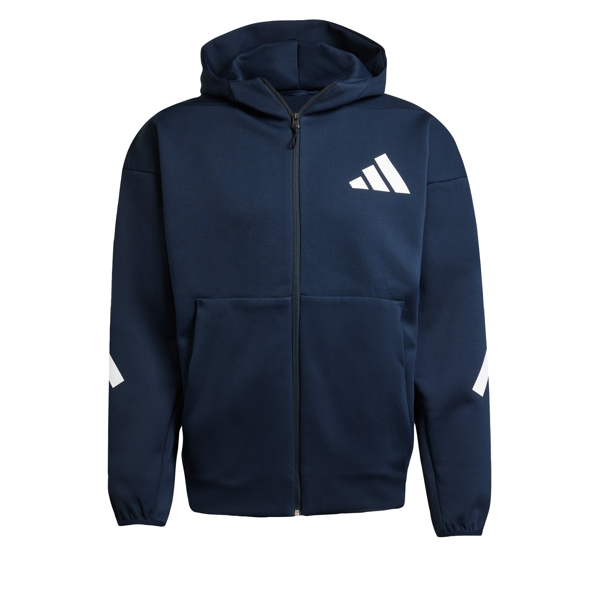 ADIDAS SPORTSWEAR Športová mikina so zipsom 'Z.N.E.' tmavomodrá / biela