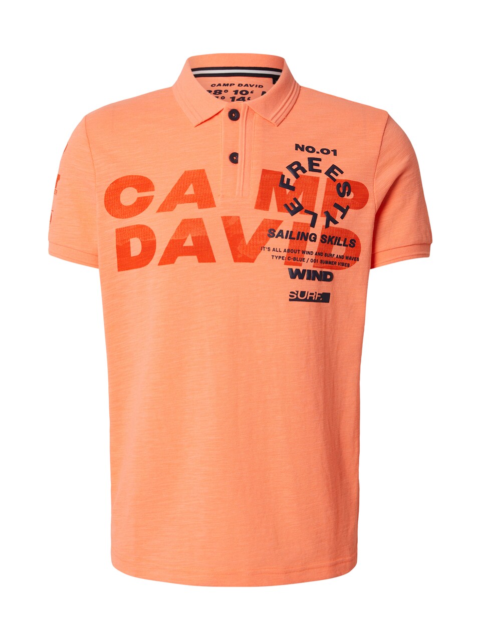 T-shirt marinblå / orange