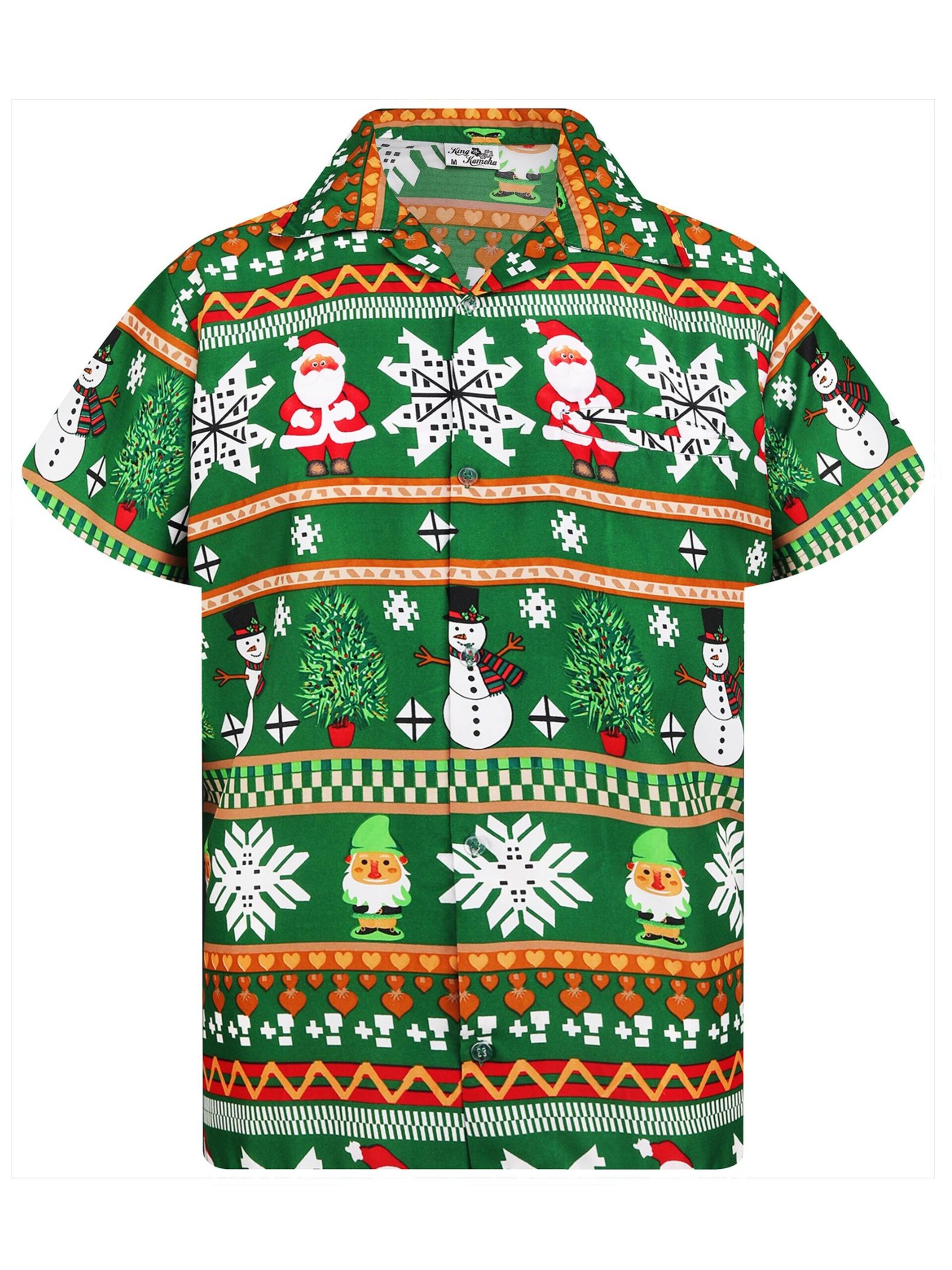 King Kameha Skjorta 'Christmas Rows' herr