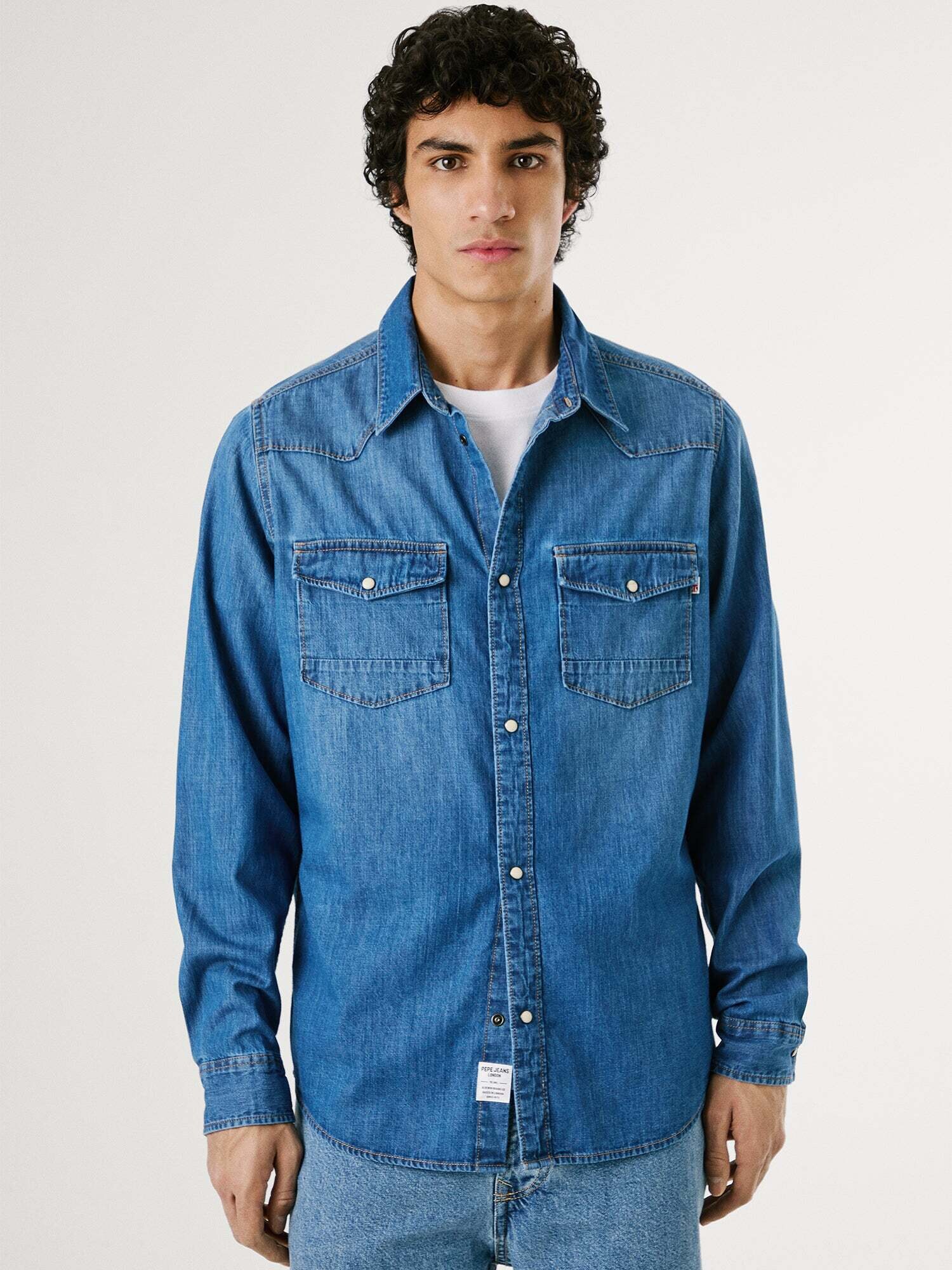 Pepe Jeans Camisa azul denim – imagen 6