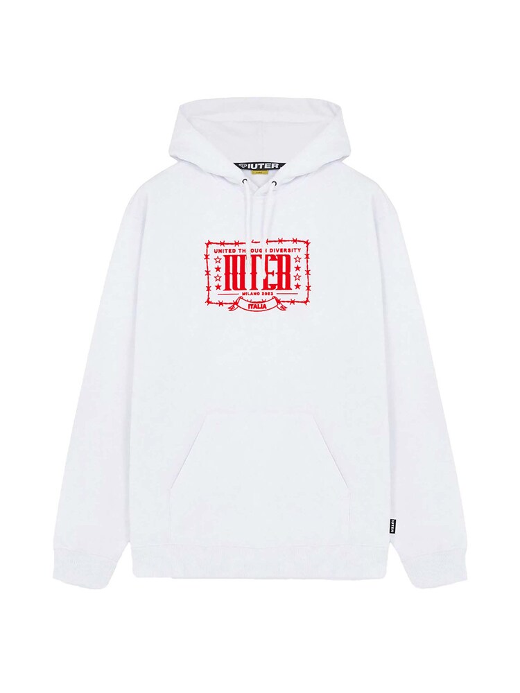 IUTER Sweatshirt Herren Größe S blutrot / weiß