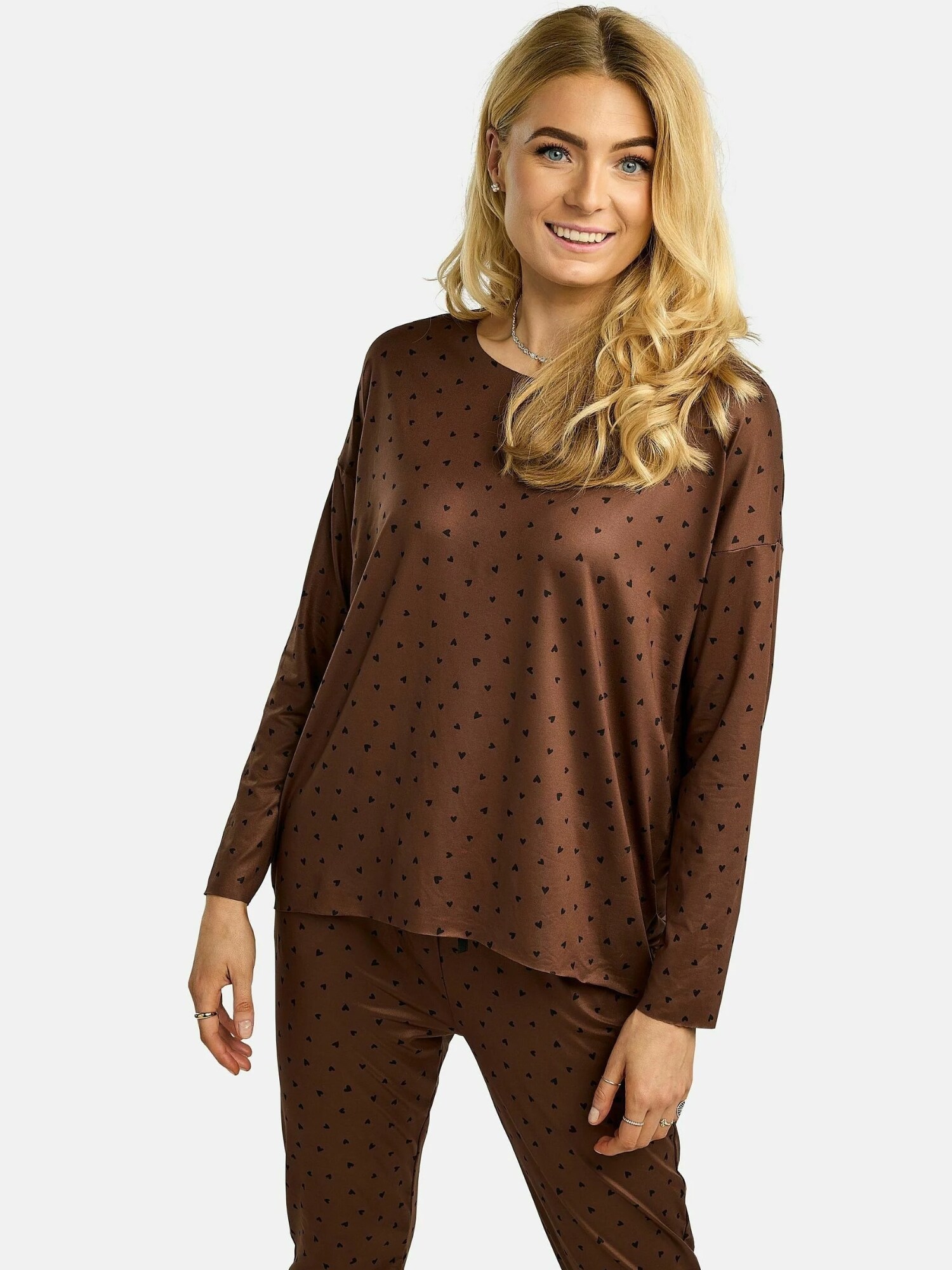 Liberte Essentiel Camiseta ' ALMA-LS '  marrón