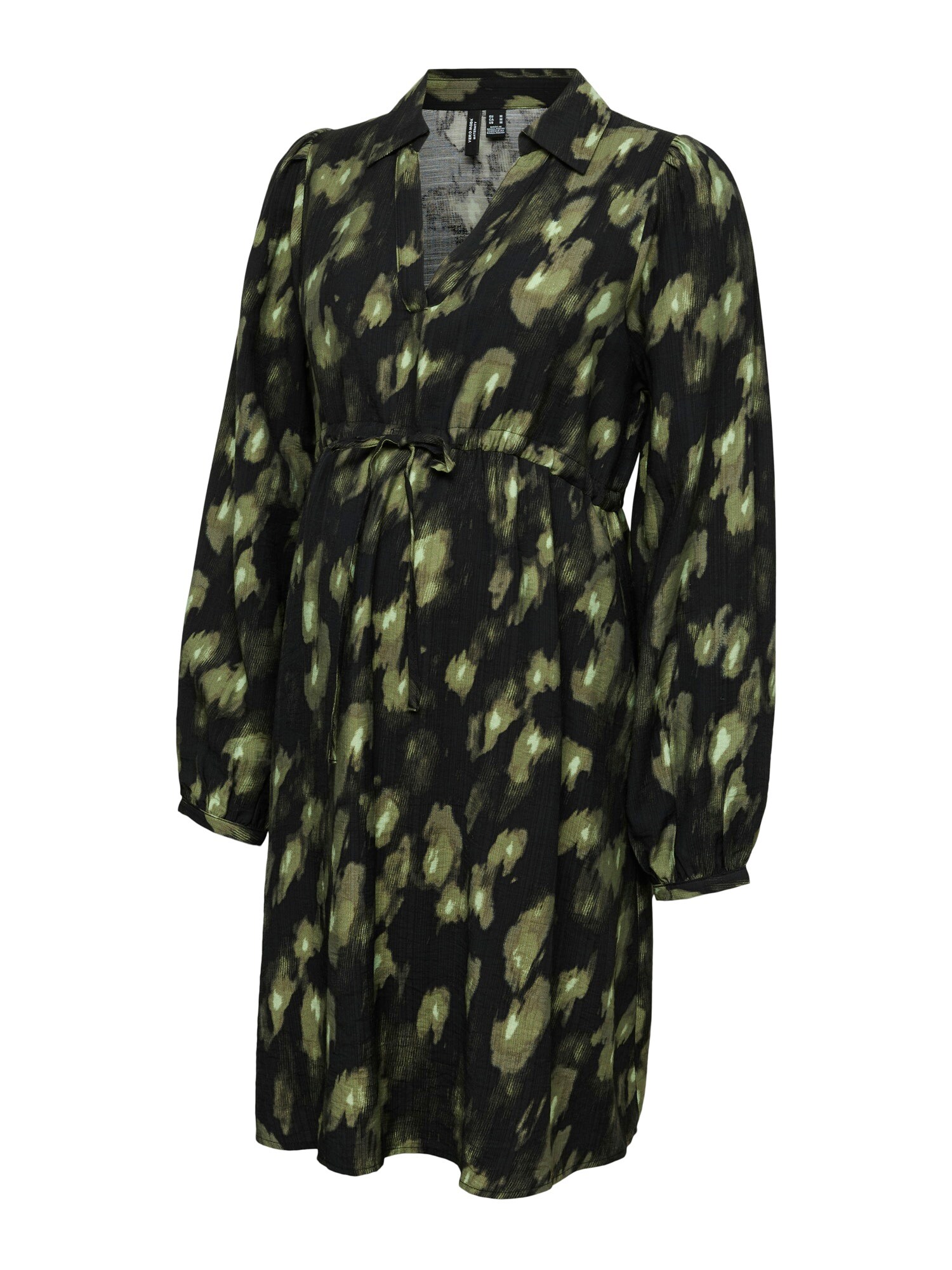 Vero Moda Maternity Košeľové šaty 'VMMLANINI'  mätová / kiwi / čierna